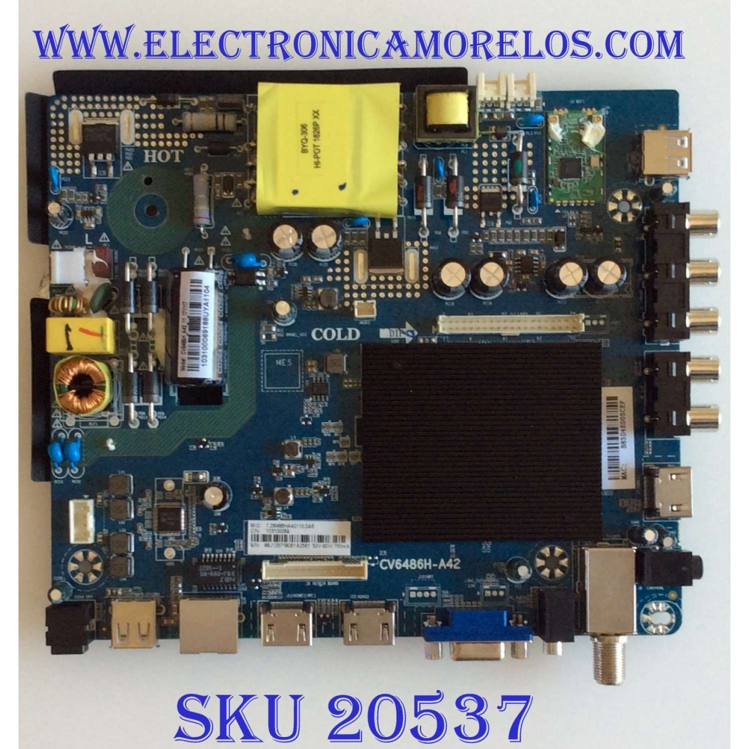 MAIN FUENTE ELEMENT / 103100069 / E18125-SY / CV6486H-A42 / E18109-SY / E18164-SY / E18032-1-SY / E18032-SY / E18147-1-SY / CV6486H_A42 / 7.D6486HA42110.3A6 / 10001049812 / PANEL T500-TAF-DLED / DISPLAY CV500U1-T01 REV:01 / MODELO E2SW5018 J8CBM6B