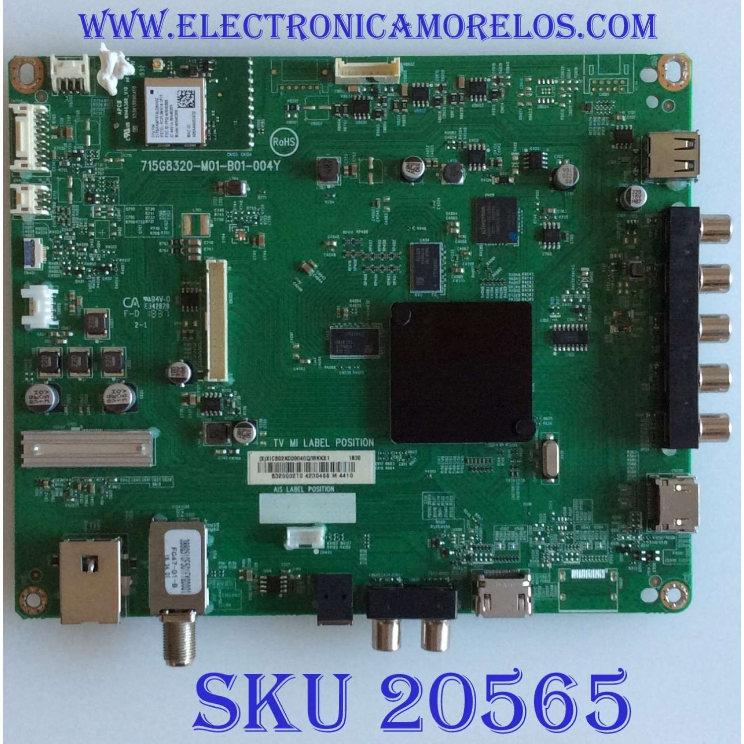 MAIN PARA TV VIZIO FHD ((SMARTCAST)) / NUMERO DE PARTE XICB02K009 / 756TXICB02K0090 / 715G8320-M01-B01-004Y / 715G8320-M01-B01-004T / 756TXICB02K009 / XICB02K0090 / (X)XICB02K009030Q / DISPLAY T320HVN05.6 / MODELO D32F-F1 / D32F-F1 LTQWVMKU