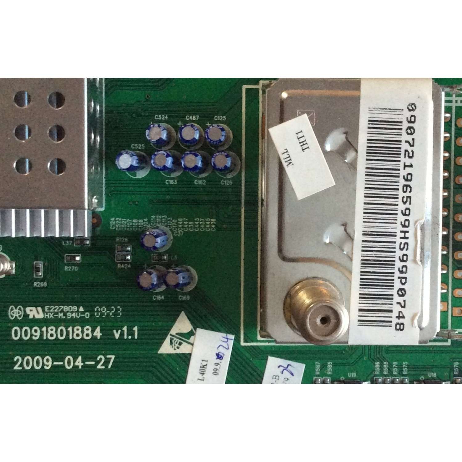 MAIN HAIER / HL40XP1 / 0091801884 V1.1 / 09072196599 / PANEL T400HW02 V.2 XXXXG / MODELO HL40XP1 - Imagen 2