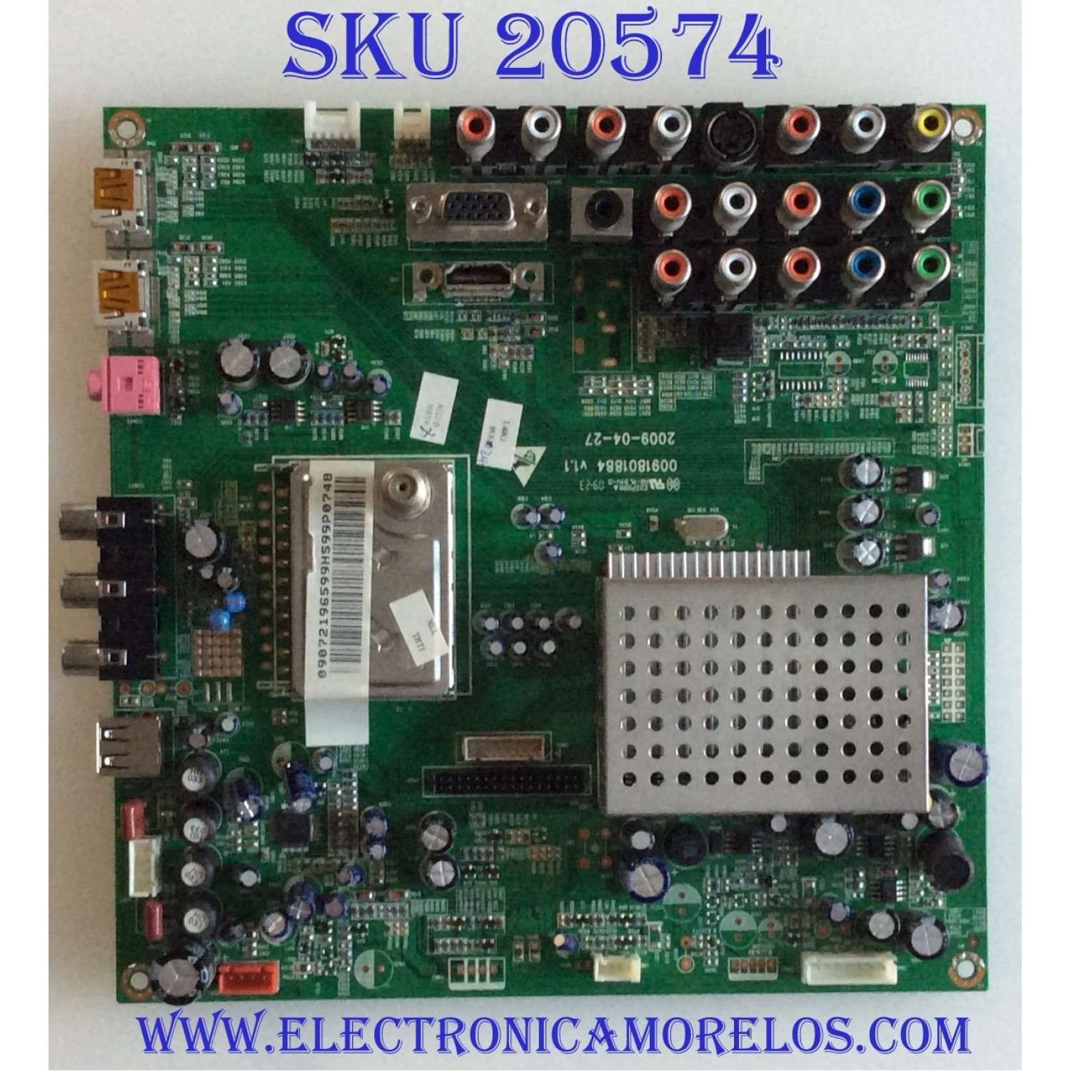 MAIN HAIER / HL40XP1 / 0091801884 V1.1 / 09072196599 / PANEL T400HW02 V.2 XXXXG / MODELO HL40XP1