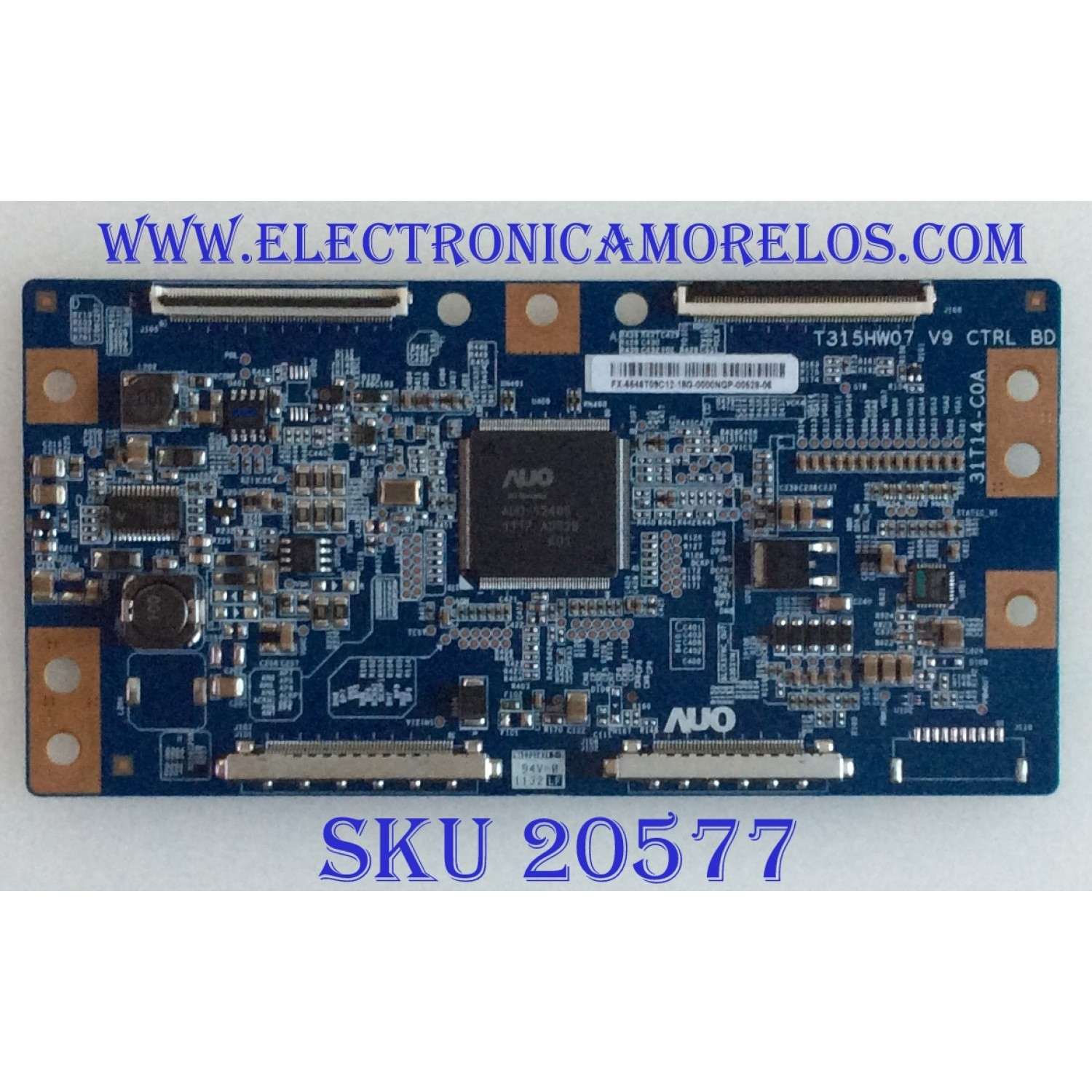 T-CON INSIGNA / HITACHI / 55.46T09.C12 / 5546T09C12 / 31T14-C0A / T315HW07 / PANEL T460HW08 V.5 XXXXG / MODELOS NS-46E790A12 / LE46S605