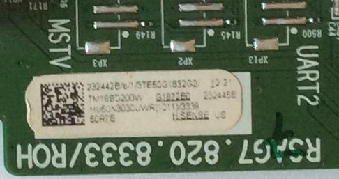 MAIN ORIGINAL PARA SMART TV HISENSE /NUMERO DE PARTE 232442B / BOARD RSAG7.820.8333/ROH / 232445B 3TE50G1832G2 TM18BD200W / PANEL HD500K3U54-L4\S0\GM\ROH  / DISPLAY T500QVN03.7 / MARCA HISENSE / MODELOS 50R7E - Imagen 2