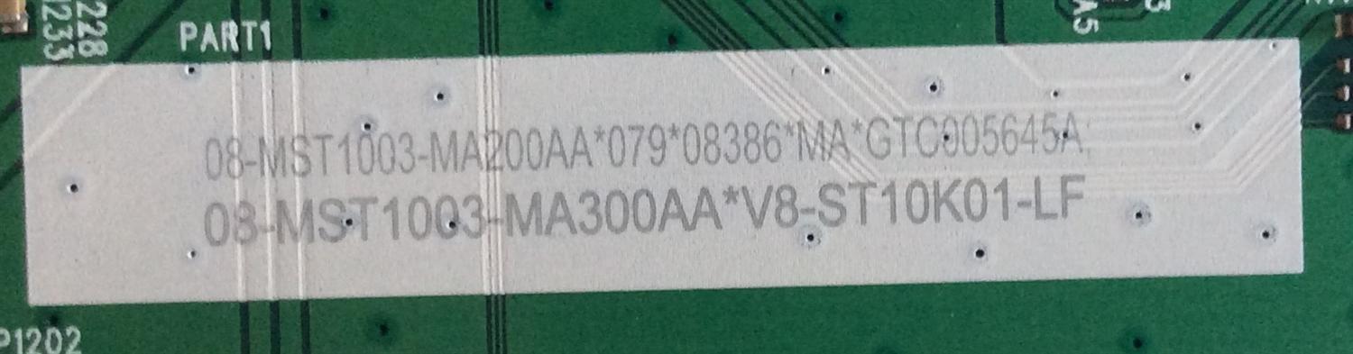 MAIN PARA TV TCL ORIGINAL / NUMERO DE PARTE 08-SS55TML-LC324AA / 40-MST10F-MAA2HG / V8-ST10K01-LF1V1286 / 08-MST1003-MA300AA / PANEL LVU550NDEL /  MODELOS 55S423 / 55S421  - Imagen 2