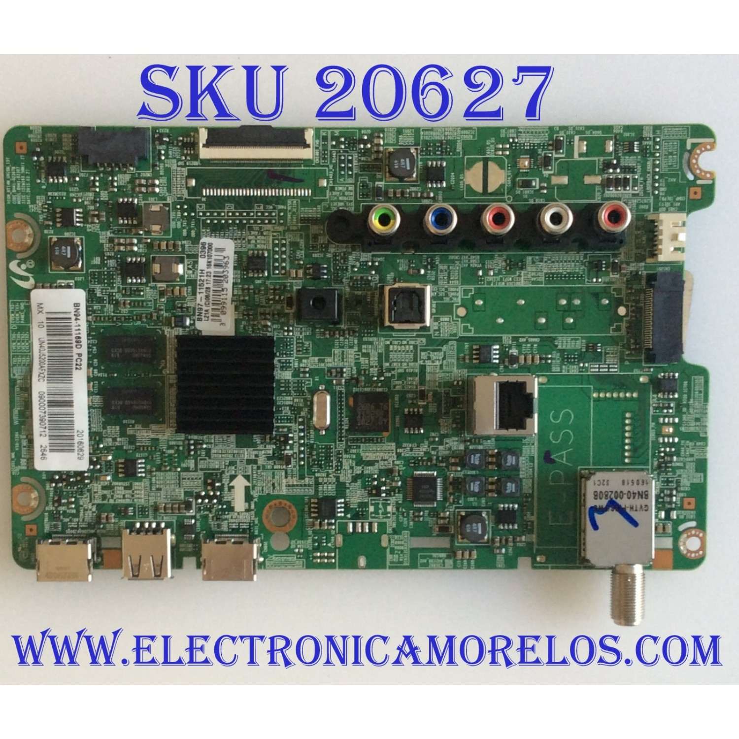 MAIN / SAMSUNG BN94-11169D / BN41-02307B / BN97-11521H / PANEL CY-JJ040BGNV5H / MODELOS UN40J5200 / UN40J5200AFXZC DA04