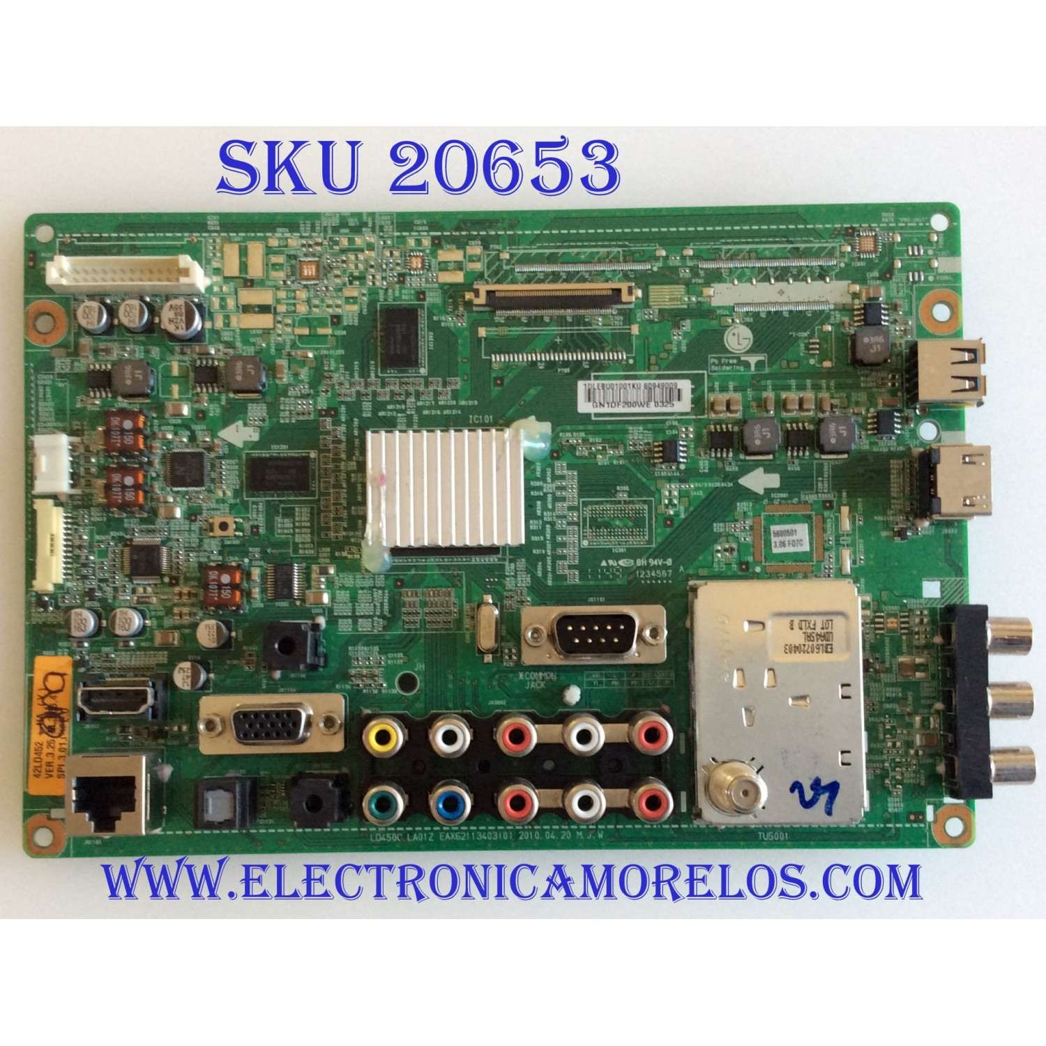 MAIN LG / EBR60949009 / EAX62113403(0) / EBU01001KU / PANEL LC420WUE(SC)(A2) / MODELO 42LD452C-UA AUSYLJR