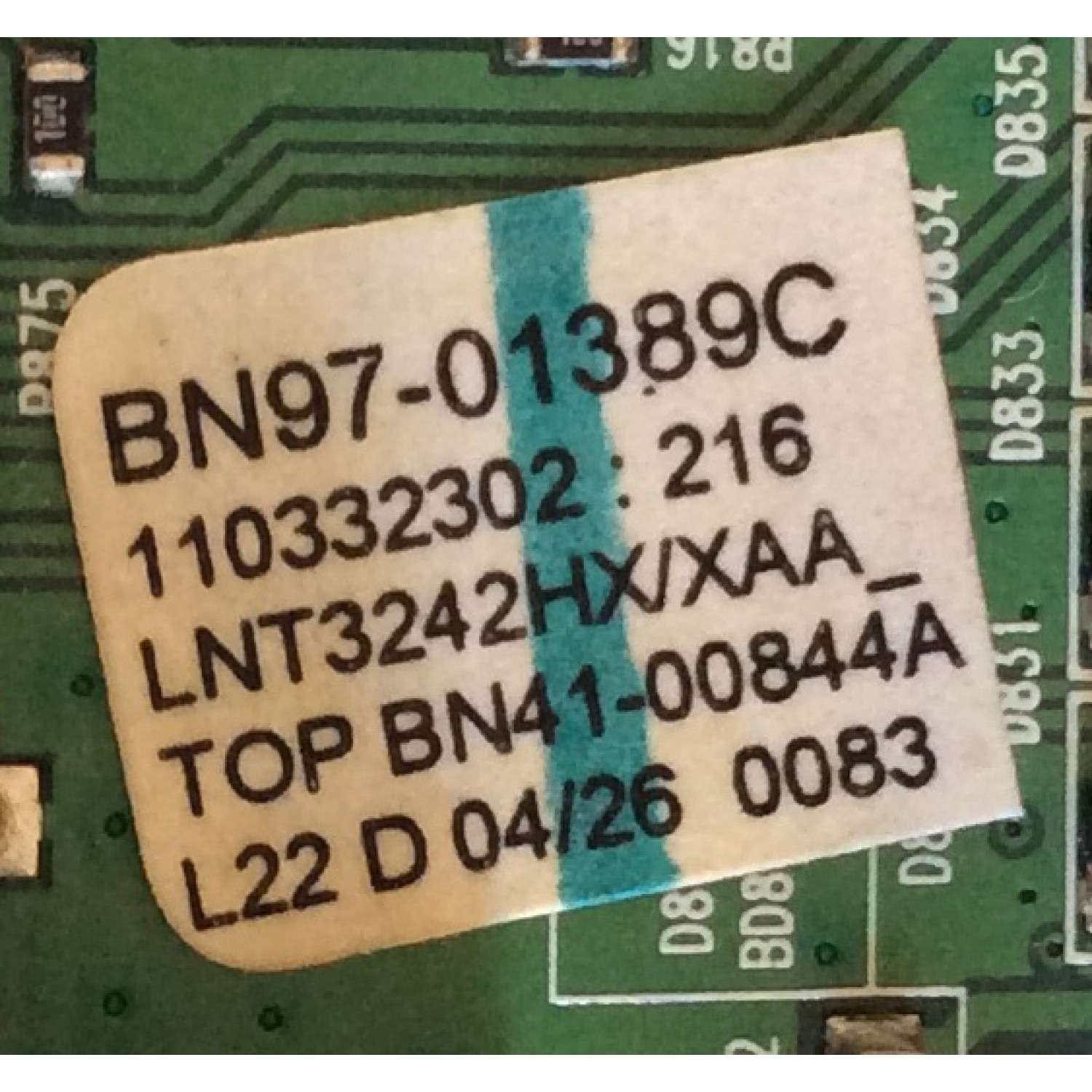 MAIN / SAMSUNG BN94-01188C / BN41-00844A / BN97-01389C / PARTES SUSTITUTAS BN94-01188G / BN96-09202A / PANEL V315B1-L01 Rev.C2 / MODELOS LNT3242HX/XAA / LN-T3242H C / LNT3242HX/XAC CM03 / LNT3242HX/XAC CM04 - Imagen 3