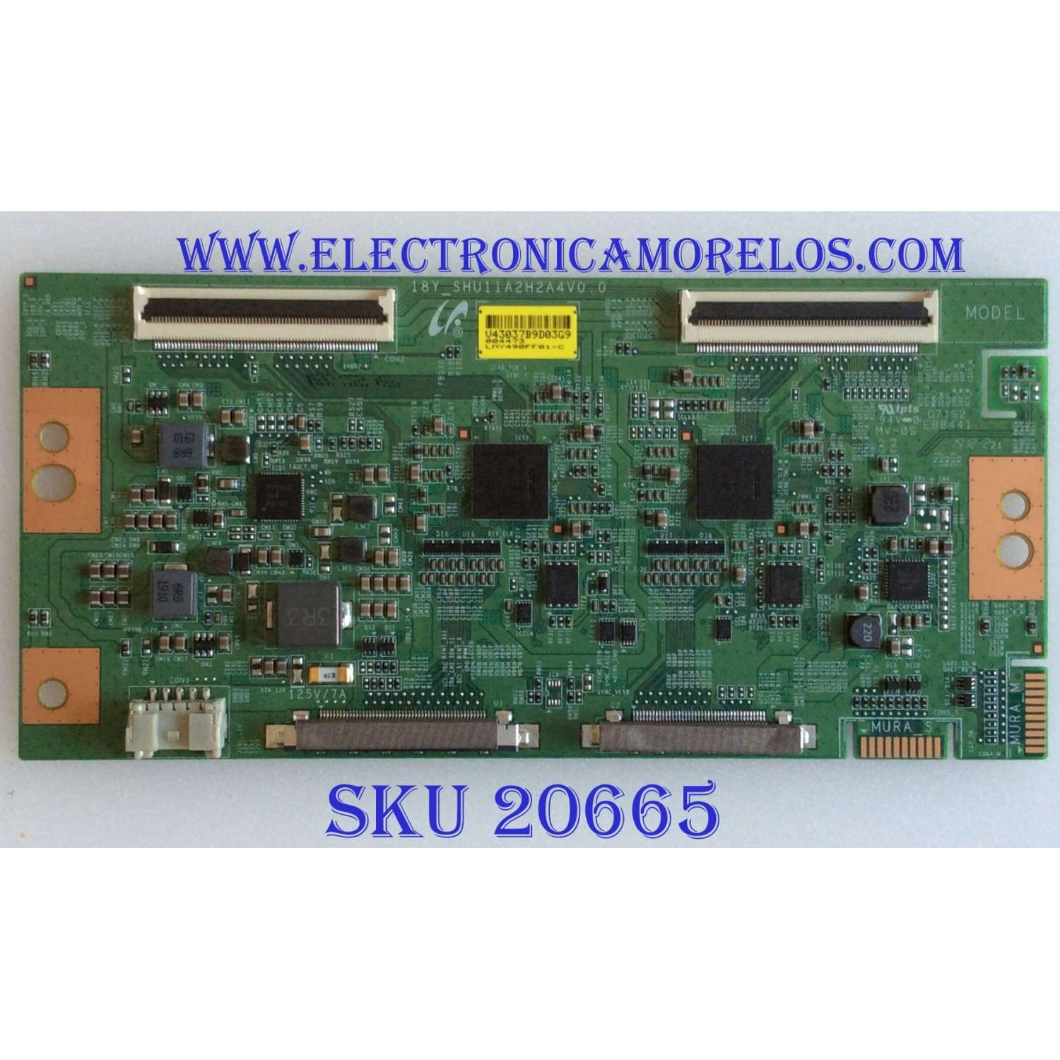 T-CON SONY /LJ94-43037B / 18Y_SHU11A2H2A4V0.0 / LMY490FF01-C / PANEL YD85005DND01B / MODELO XBR-49X900F