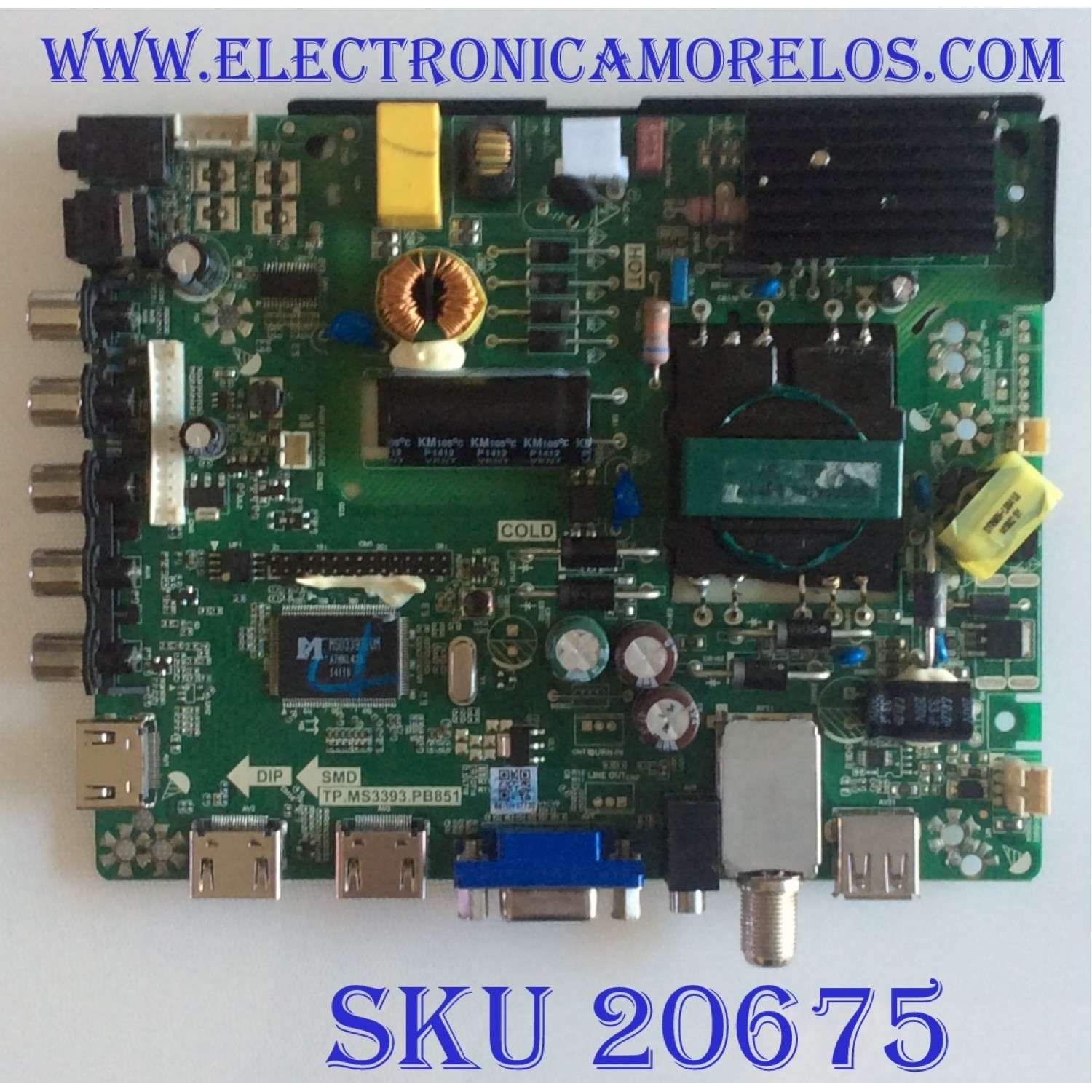 MAIN FUENTE (COMBO) ELEMENT / ELEFW408  SN F1401278 / TP.MS3393.PB851 / F50TPMS3393PB851007 / N14060021 / V400HJ6-PE1 / PANEL D400D3-GG58-COX / MODELO ELEFW408 F1401278