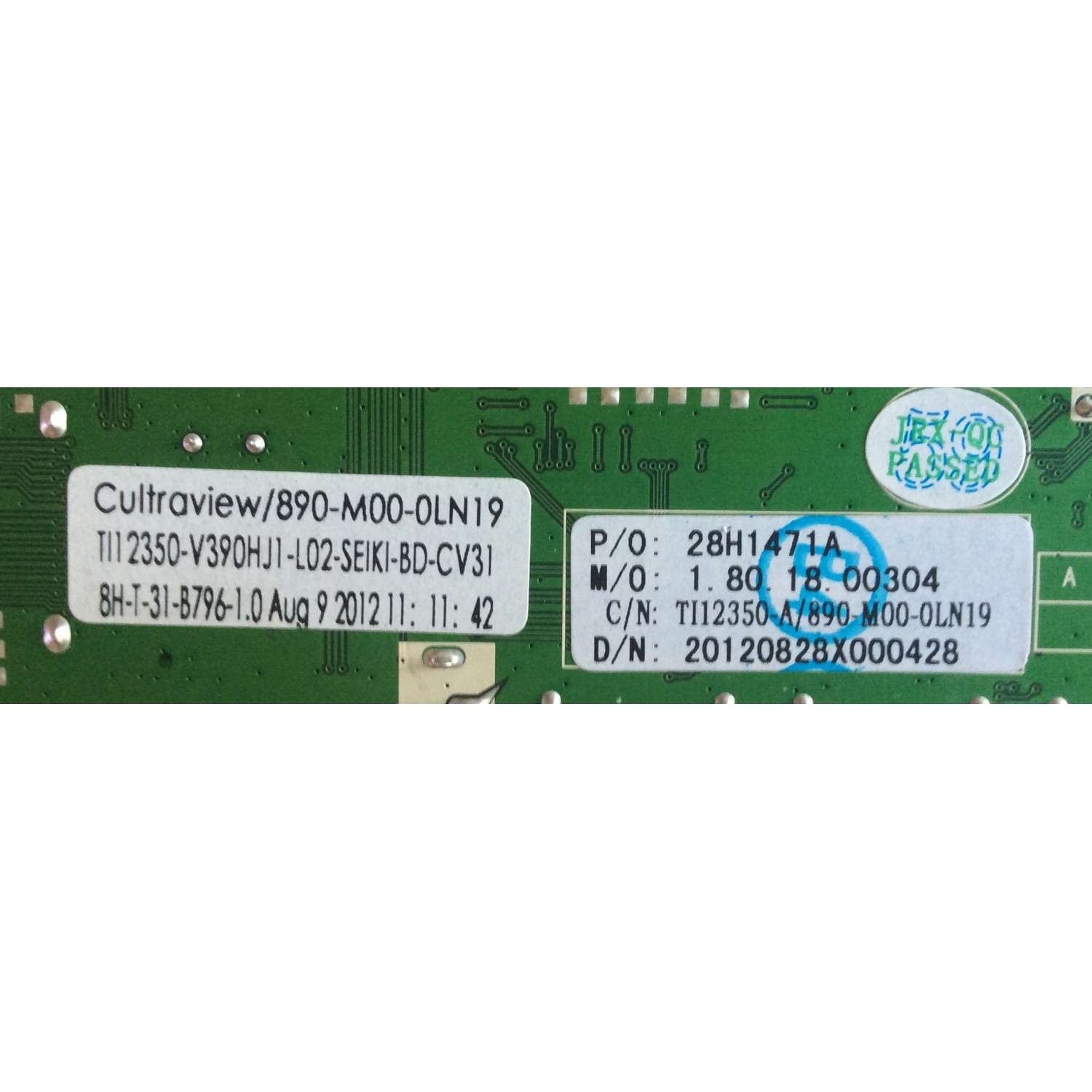 MAIN SEIKI / 28H1471A / CV318H-T / 890-M00-0LN19 / 20120828X000428 / PANEL V390HJ1 -L02 REV.C1 / MODELO SC392TS 3930M - Imagen 2