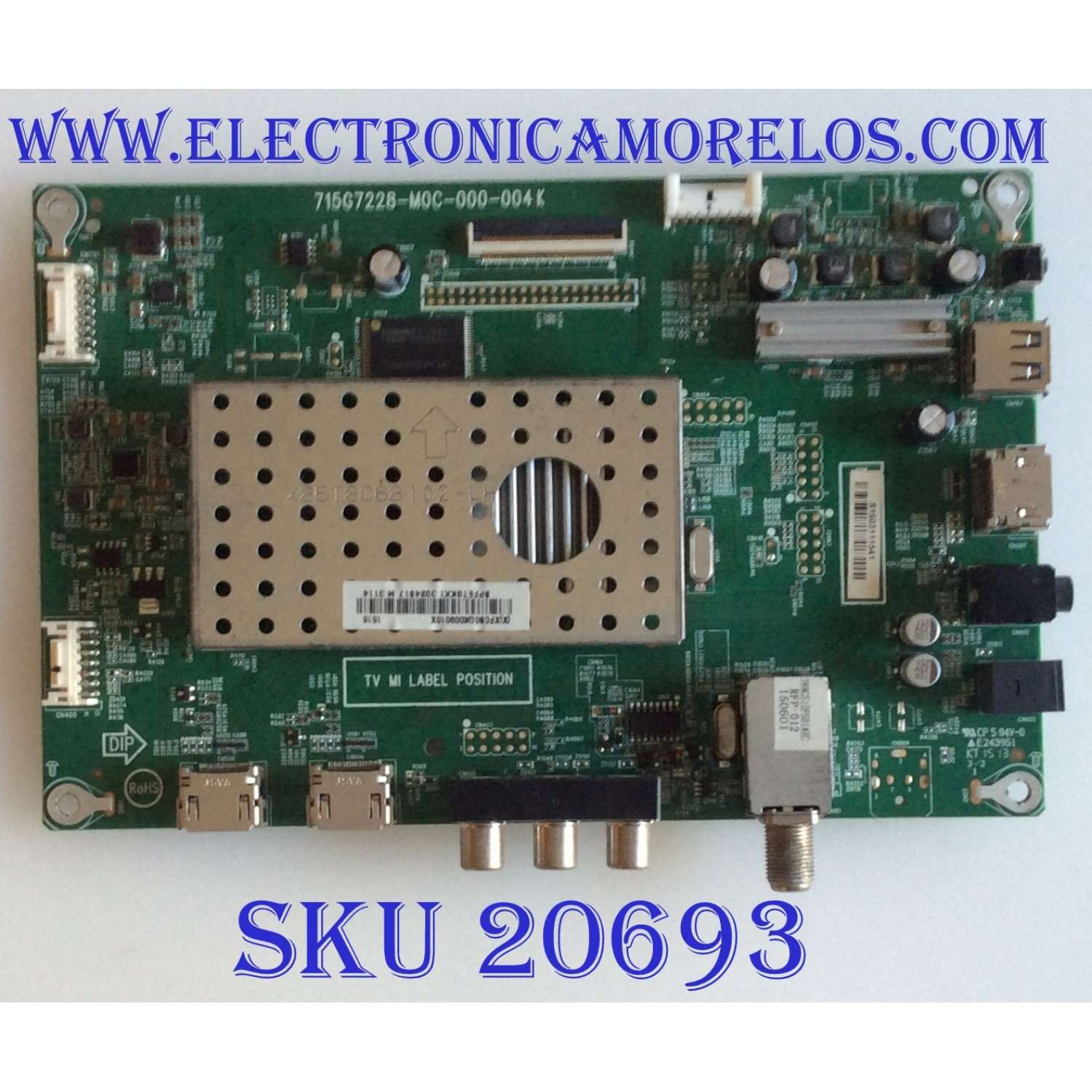 MAIN INSIGNIA / XFCB0QK0090 / 715G7228-M0C-000-004K / 715G7228-M01-000-004K / (X)XFCB0QK009010X / BPFETGKX1 / PANEL TPT315B5 -EUJFFE REV:S1L / MODELO 	NS-32DR420NA16 (NOTA IMPORTANTE CHECAR CONECTOR)