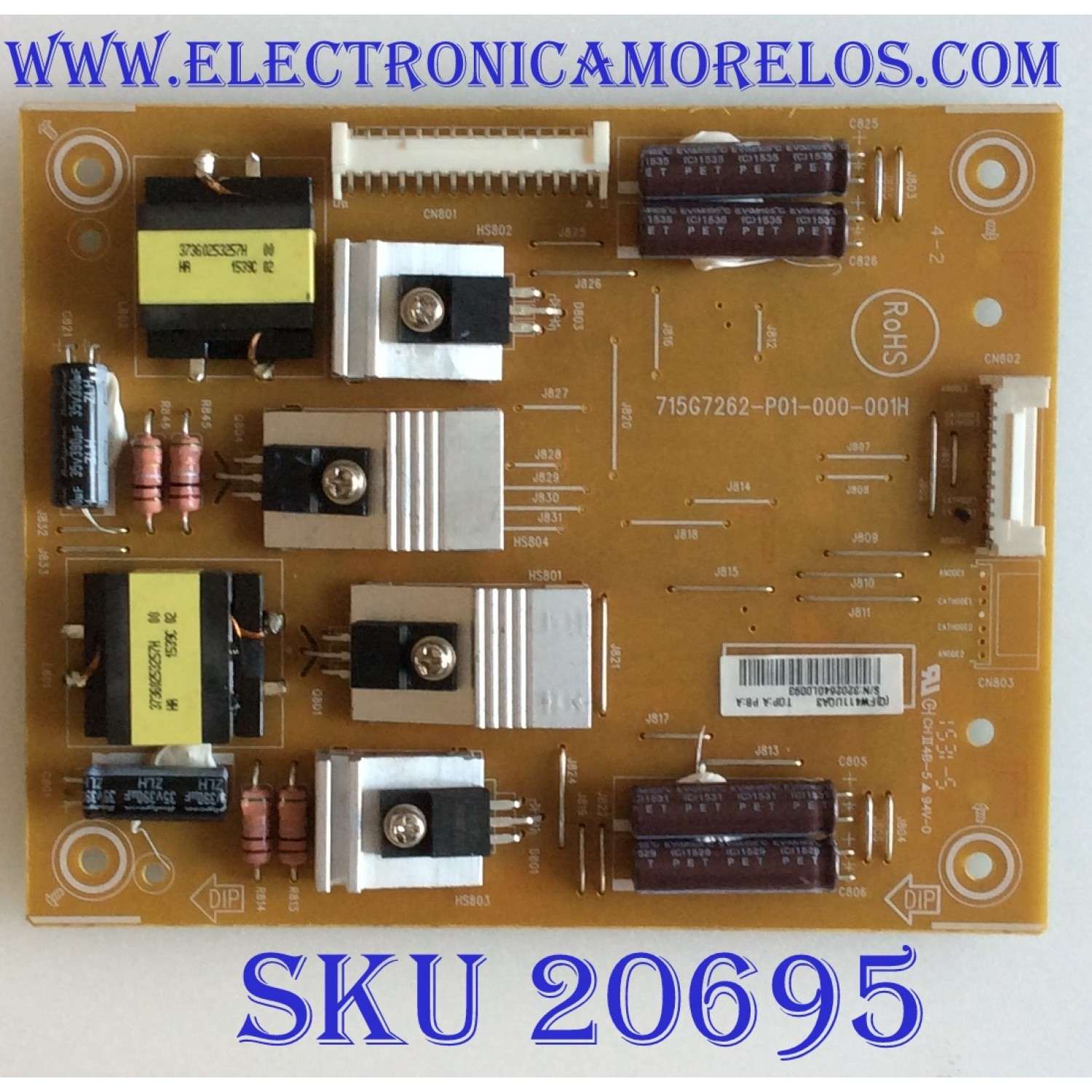 LED DRIVER / PHILIPS FW411UQA3 / 715G7252-P01-000-001H / (Q)FW411UQA3 / PANEL TPT550J1-DUYSHA.G REV:S1B / MODELOS BDL5530QL / BDL5530QL/00 / SL5551 / CDE5502