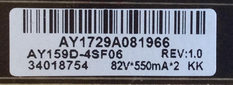 FUENTE DE PODER WESTINGHOUSE / ELEMENT / AY159D-4SF06 / AY1729A / 34018754 / PANEL MD5526YTLU / MODELOS WE55UDT108 / E4SFT5517 J7M0M - Imagen 2