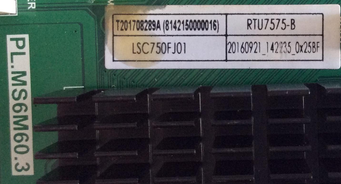 TARJETA INTERFACE RCA / A17093733 / PL.MS6M60.3 / LSC750FJ01 / 8142150000016 / PANEL CN750NC772 / MODELO RTU7575-B - Imagen 3