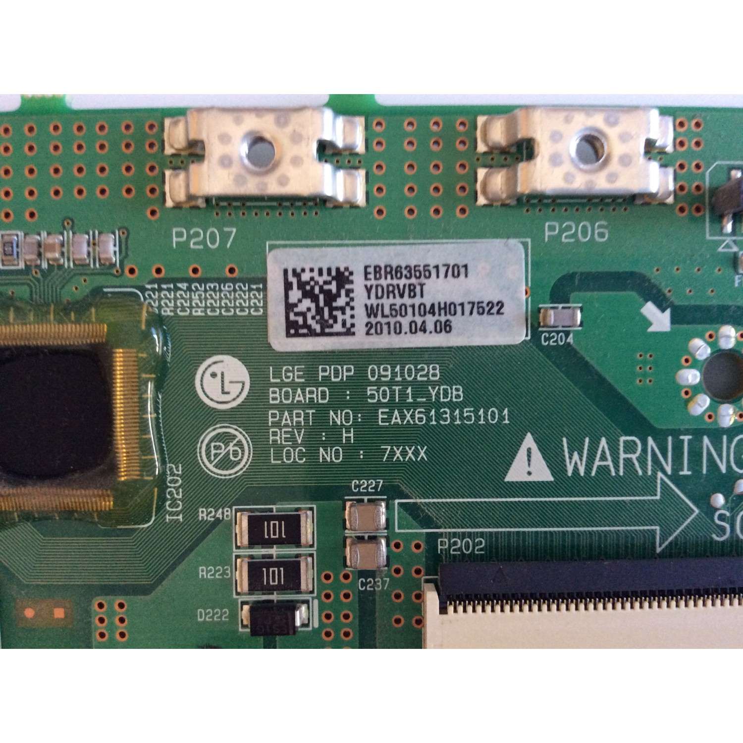 BUFFER LG / ZENITH / EBR63551701 / EAX61315101 / 50T1_YDB / PANEL PDP50T100000 / MODELOS 50PJ340-UC AUSLLHR / 50PJ350-UB AUSLLUR / 50PJ350C-UB AUSLLHR / Z50PJ240-UB AUSLZUR - Imagen 2