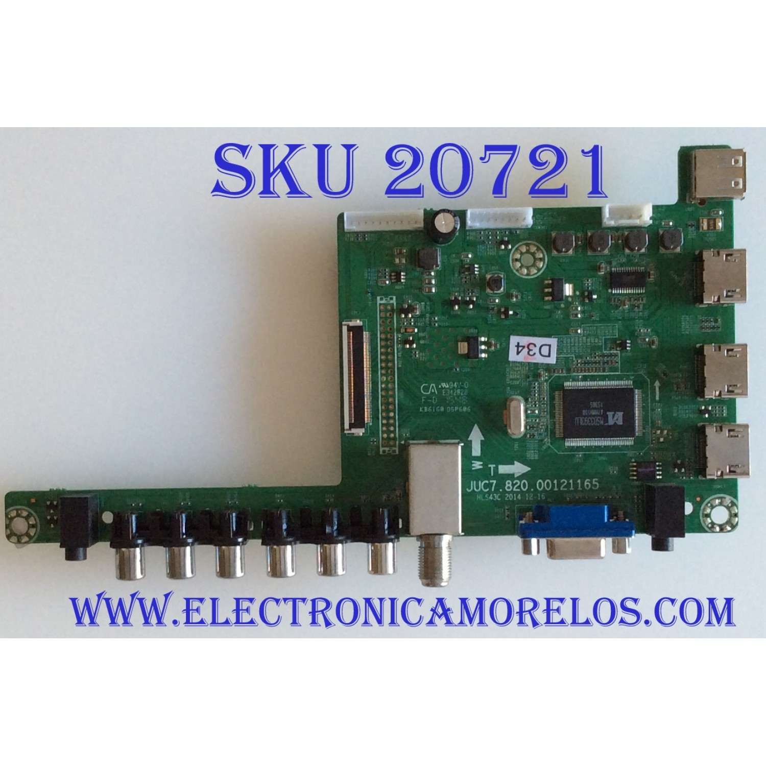 MAIN HITACHI / 850121538 / JUC7.820.00121165 / HLS43C / PANEL C550F14-E6-H / MODELOS LE55A6R9 / LE49A509