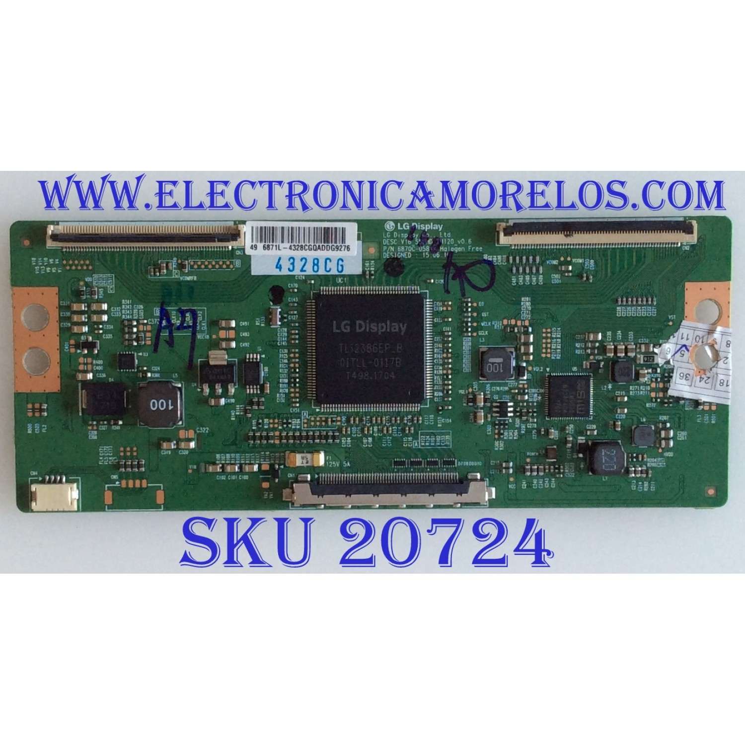 T-CON W BOX / 6871L-4328C / 6870C-0584A / 4328C / PANEL K490WD9 / MODELO 0E-49LED4K