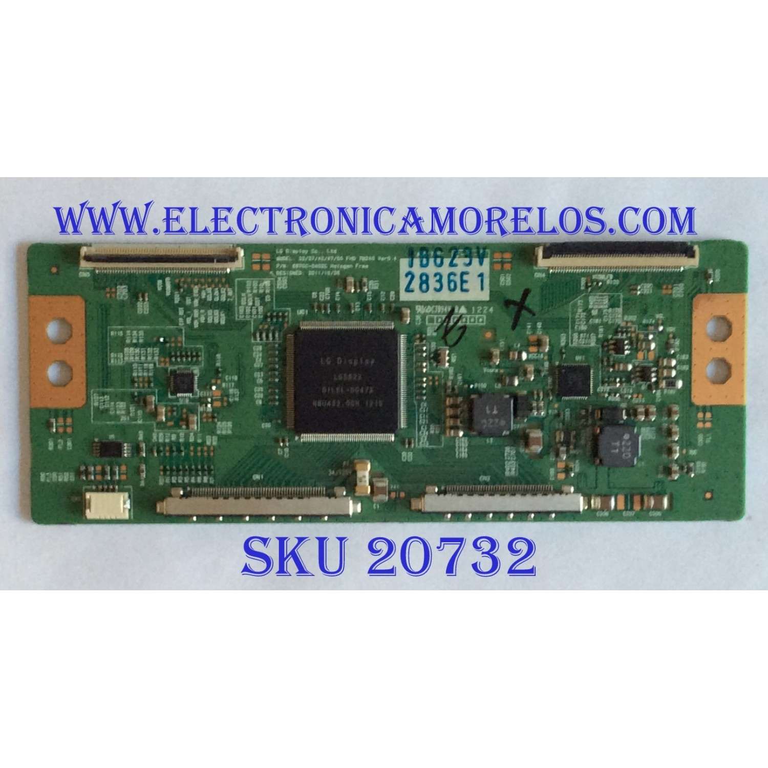 T-CON / PANASONIC / VIZIO 6871L-2836E / 6870C-0402C / SUSTITUTAS 6871L-2754D / 6871L-2842C / 6871L-2944D / 6871L-2842F / 6871L-2754B / 75030412 / PANEL LC550EUD (SE)(F3) / MODELOS M3D550KD / M3D550KD LTYPMLEN / TC-L55ET5 / MAS SUSTITUTAS EN DESCRIPCIÓN