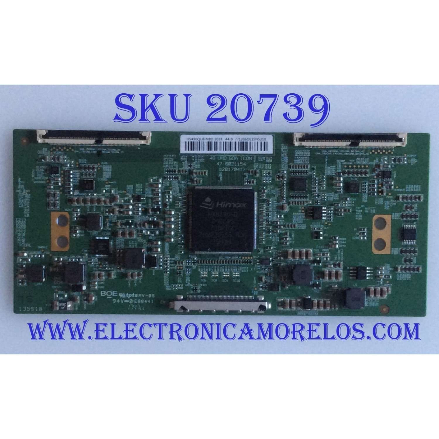 T-CON VIOS / PROSCAN / 44-9771206O / 47-6021154 / HV490QUB-N8D / PANEL CN49CN7280 / MODELOS TV4919K / PLDED4935A-UHD-B