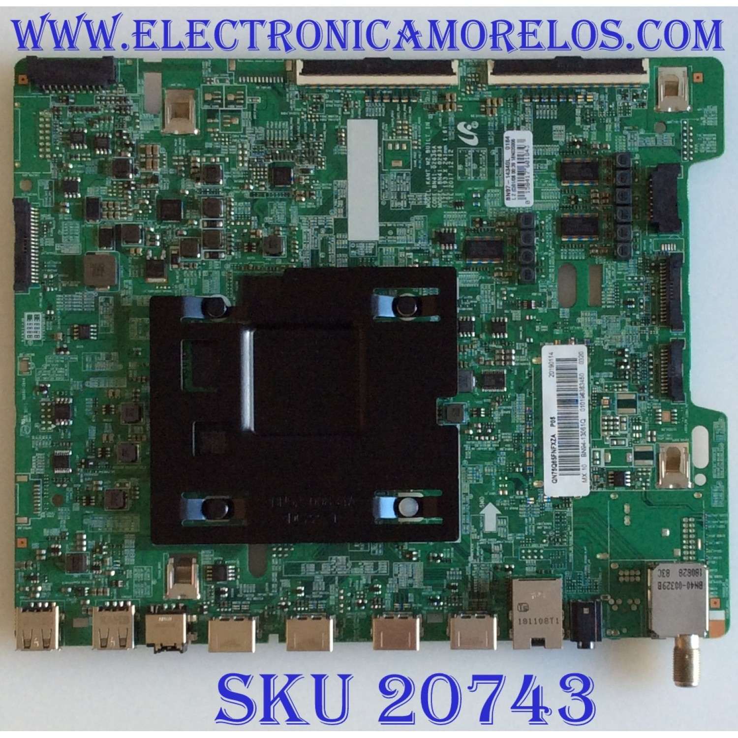 MAIN ORIGINAL PARA TV SAMSUNG QLED 4K UHD HDR / NUMERO DE PARTE BN94-13061Q / BN41-02636A / BN97-14340L / BN9413061Q / PANEL CY-QN075FLLV2H / DISPLAY LSF750FF05-N01 / MODELO QN75Q65FNFXZA / QN75Q65FNFXZA FA02