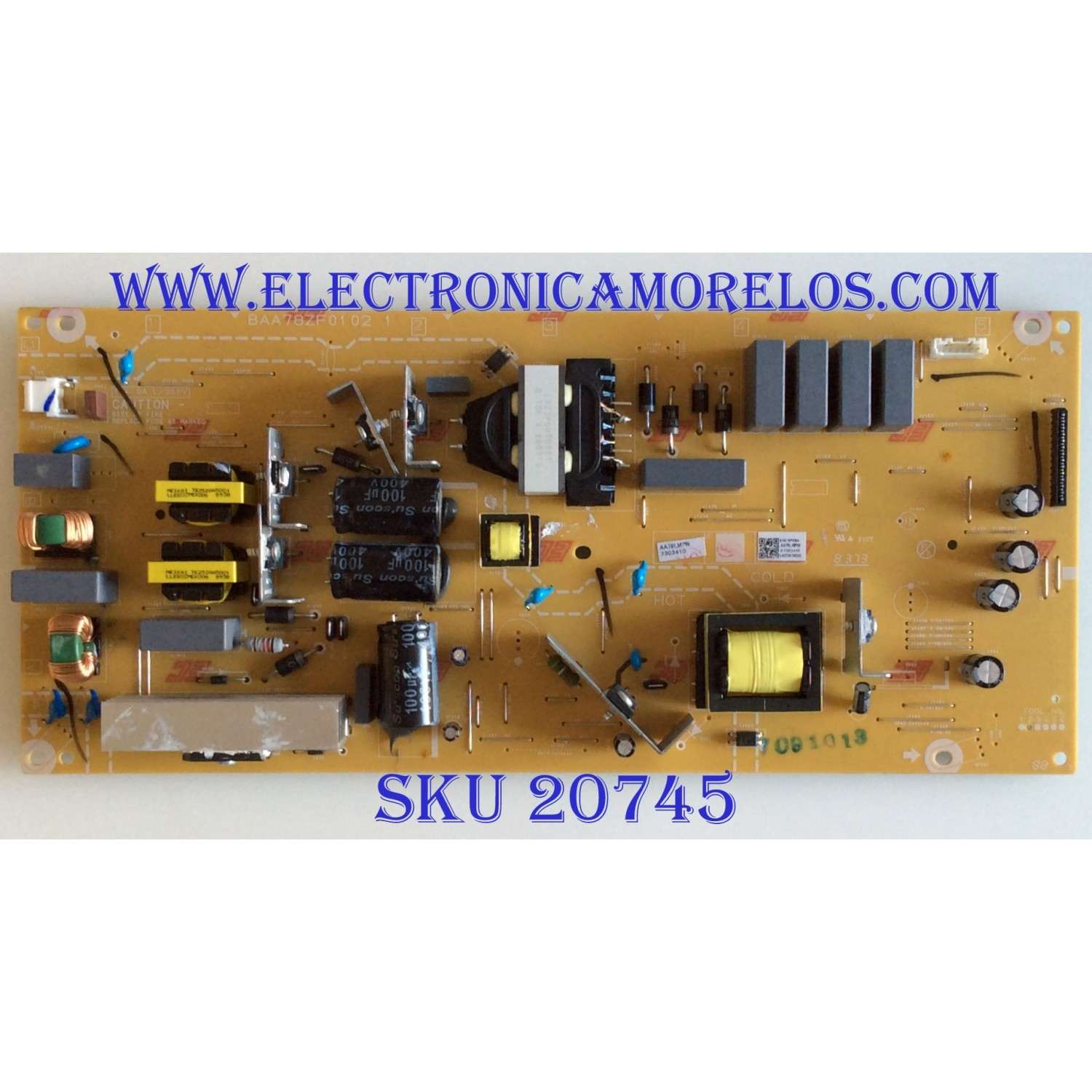 FUENTE DE PODER PARA TV PHILIPS / NUMERO DE PARTE AA78LMPW / BAA78ZF0102 1 / AA78L-MPW / PANEL UBD85XG / MODELO 65PFL5603/F7