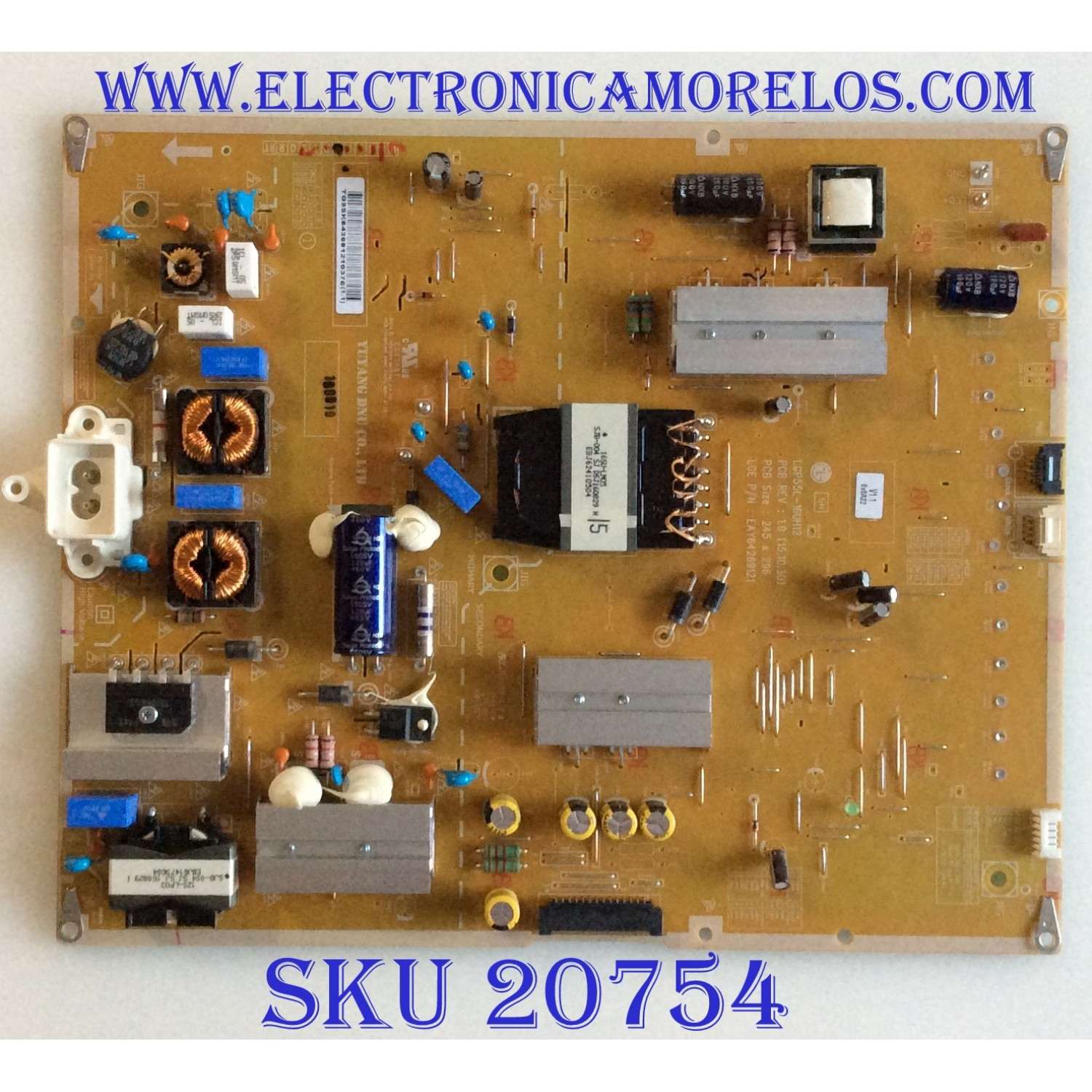 FUENTE DE PODER LG / EAY64269121 / LGP55L-16UH12 / 64269121 / PANEL LC550EQH(DJ)(F1) / MODELOS 55UH8500-UA.AUSWLJR / 55UH8500-UA.BUSWLJR