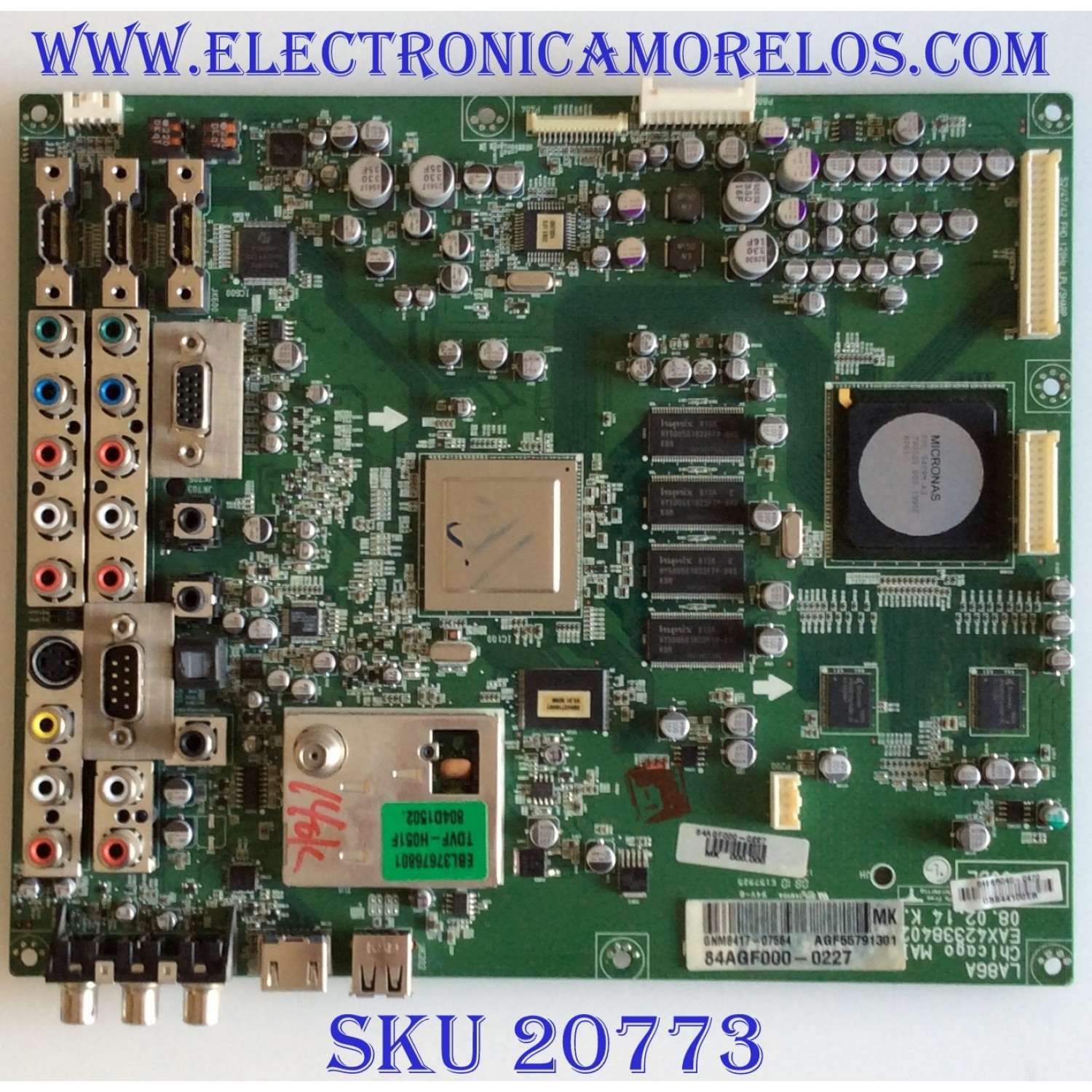 MAIN LG / AGF55791301 / EAX42338402 / EAX42338403 / PANEL LC420WUD-(SA)(A1) / MODELO 42LG70-UA AUSQLJR / PARTES SUSTITUTAS CRB30432701 / EBU50597102
