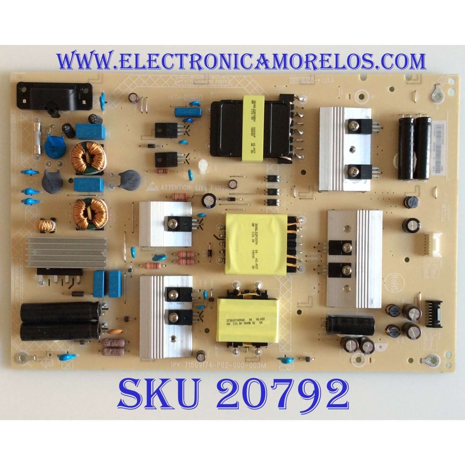FUENTE DE PODER VIZIO / ADTVI1818AAF / 715G9174-P02-000-003M / 715G9174-P01-000-003M / (X)ADTVI1818AAF / MODELO E55-F1 LTMWWUMU