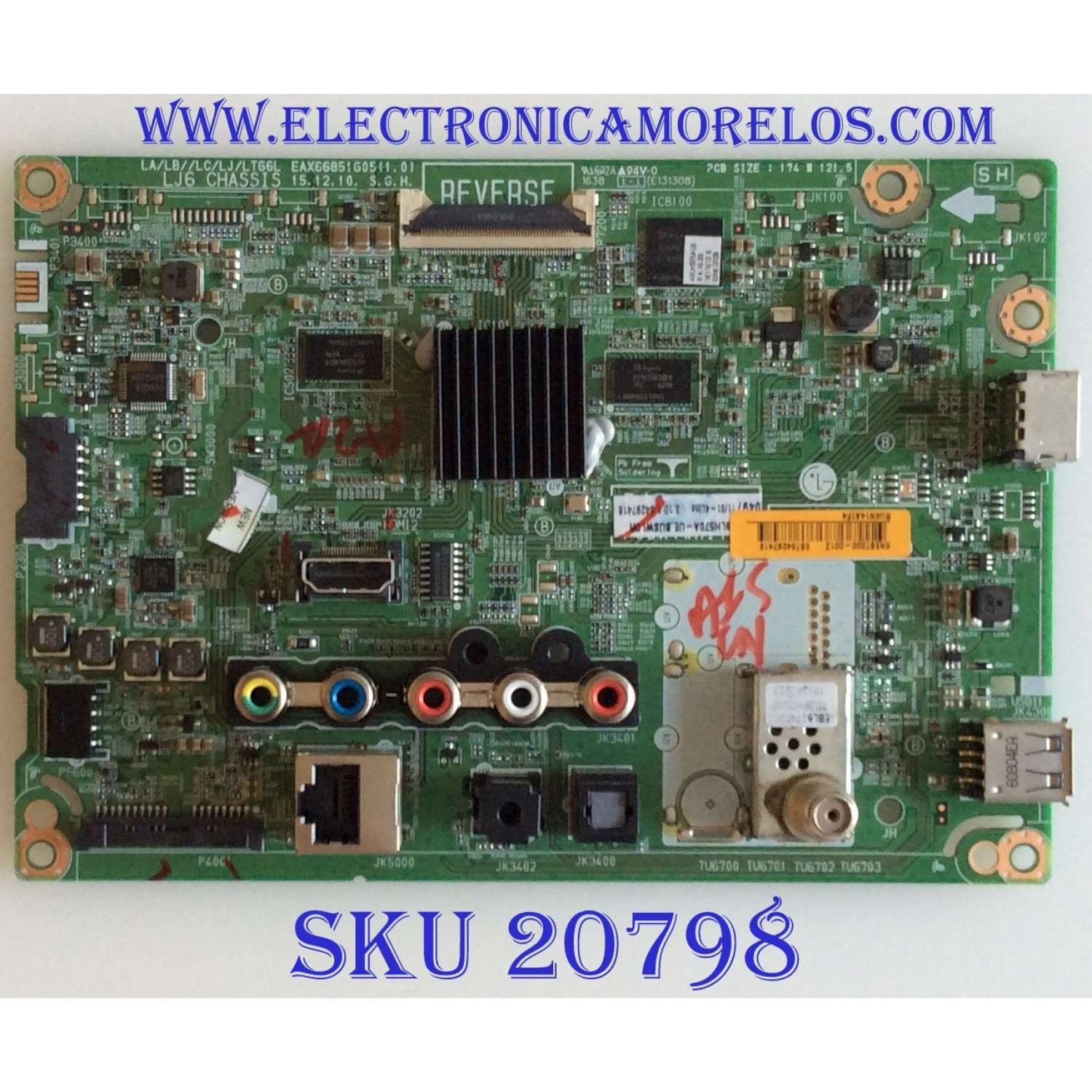 MAIN ORIGINAL PARA TV LG / NUMERO DE PARTE EBT64297418 / EAX66851605(1.0) / PANEL  NC490DUE SADP3 / DISPLAY LC490DUY (SH)(A3) / MODELO 49LH570A-UE.BUSWLJR / SUSTITUTAS EBR82570318 / EBT64297402 / EBU63765717 / EBT64297426 / EBT64297421 / EBT64297425 / EBU63642102
