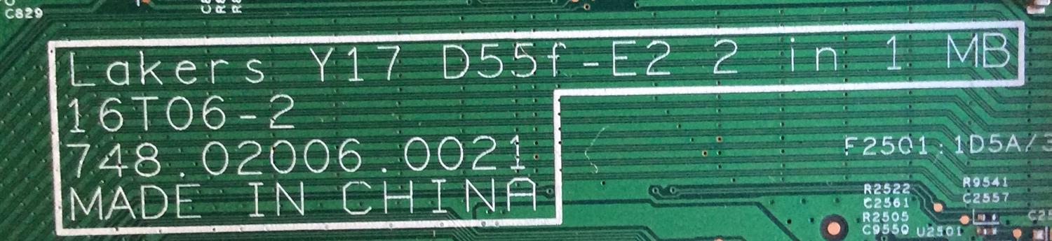 MAIN VIZIO / 7755.02001.A001 / 748.02006.0021 / 17011601A01 / ARS734020010001 / 791.02010.A001 / 16T06-2 / MODELO D55F-E2 LWZ2VPDT - Imagen 3