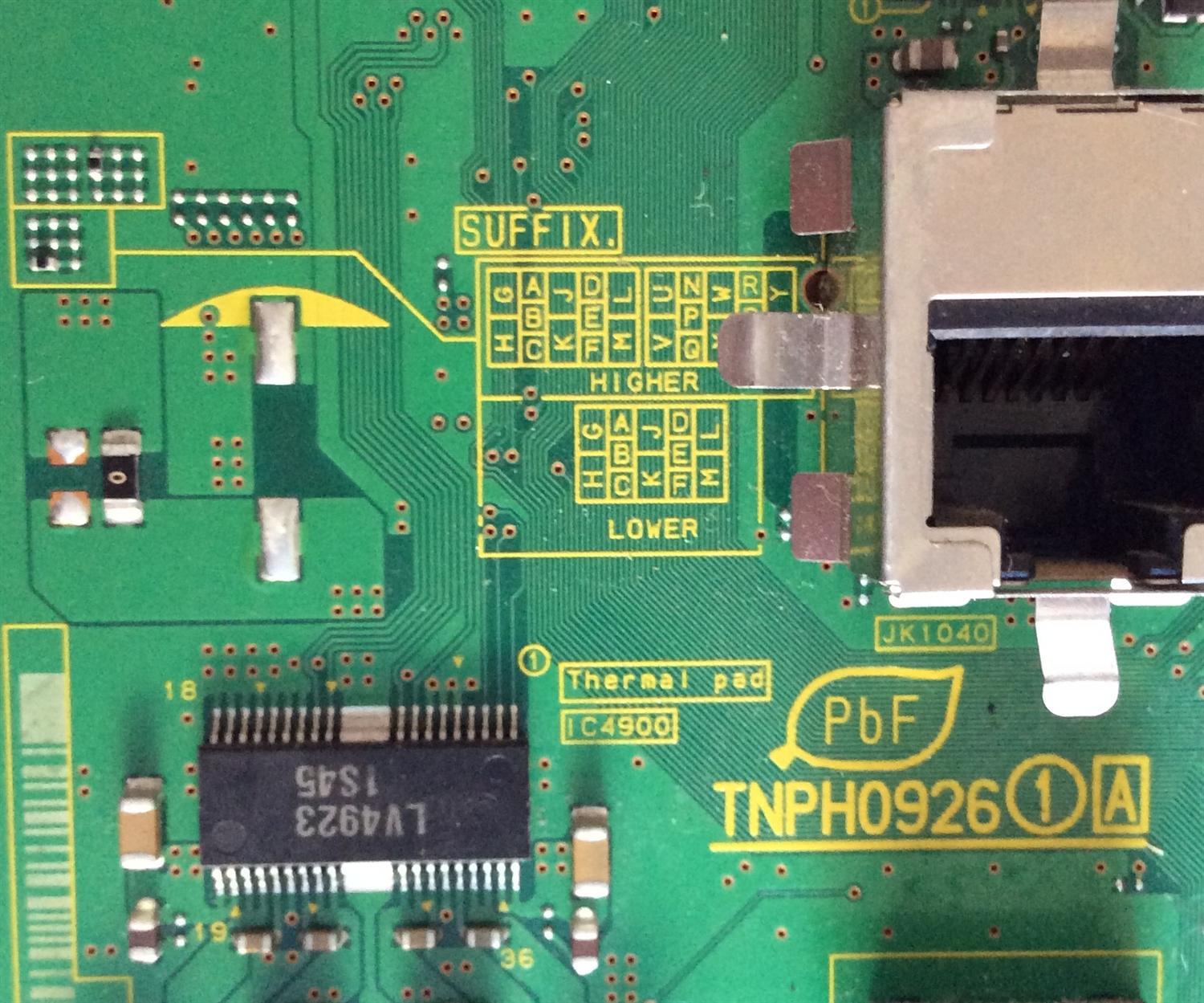 MAIN PANASONIC / TNPH0926UC / TNPH0926 / PANEL LC420EUN-(SD)(V2) / MODELO TC-L42E30 / ((NOTA IMPORTANTE BALUM DAÑADO)) - Imagen 2