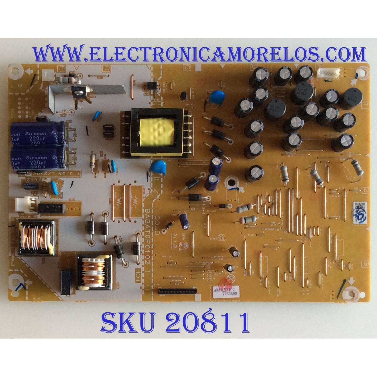 FUENTE DE PODER EMERSON / A3ATCMPW-001 / BA3AT0F0102 1 / A3ATCMPW / PANEL U30T2XH / MODELO LF391EM4 DS2