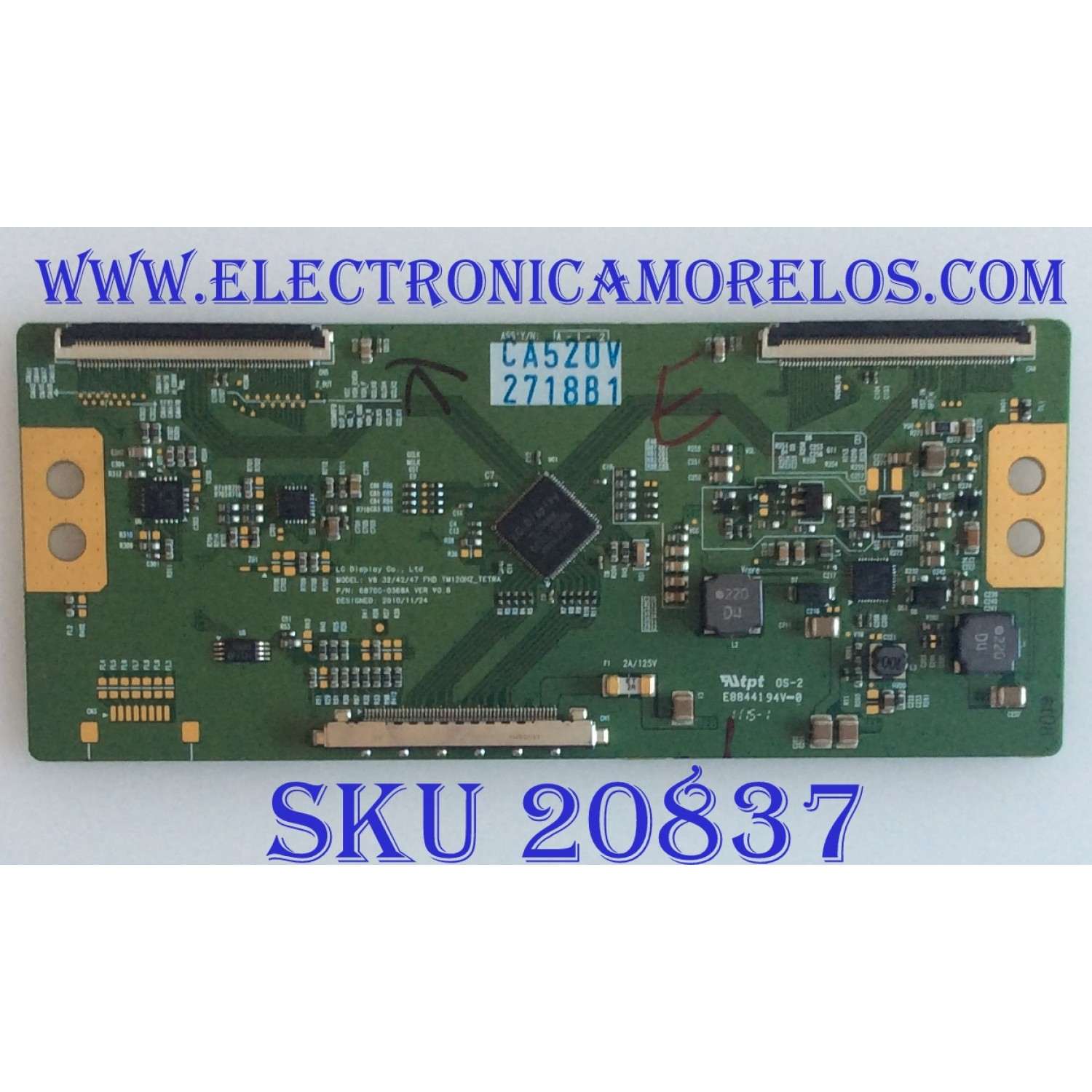 T-CON PANASONIC / 6871L-2718B / 6870C-0368A / PANEL LC420EUN-(SD)(V2) / MODELO TC-L42E3