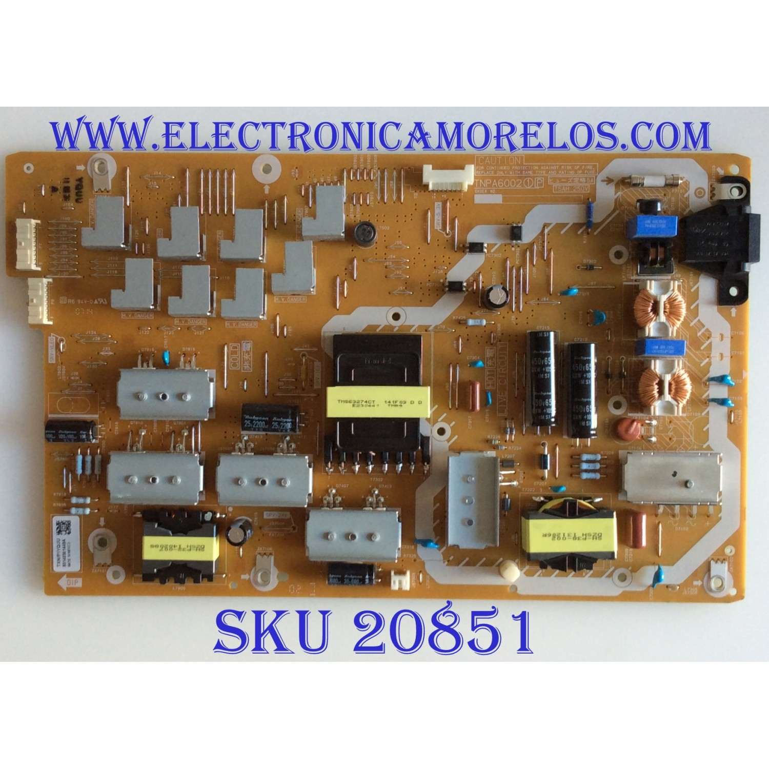 FUENTE DE PODER PANASONC / TXN/P1YQUU / TNPA6002 / 55140361449A / PANEL PAV5533-01 / MODELO TC-55AS530U