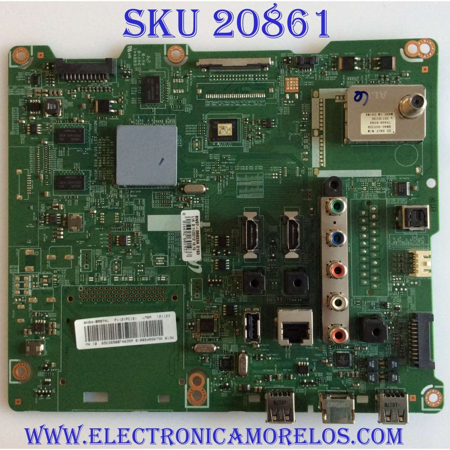 MAIN PARA TV SAMSUNG / NUMERO DE PARTE BN94-05874L / BN41-01812A / BN97-06933A / BN9405874L / PANEL LE650CSA-V1 / DISPLAY T650HN02.V1 / MODELO UN65ES6500 / UN65ES6500FXZA MS01