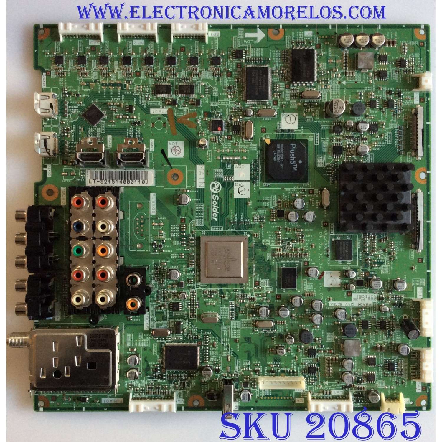 MAIN MITSUBISHI / 934C335005 / LT-521514000110J / 212A04001 / PANEL LTA520HE18-001 / MODELO LT-52151