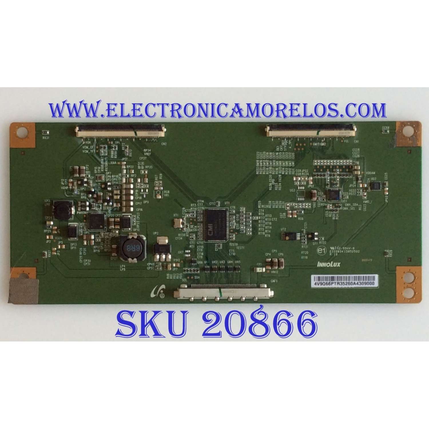 T-CON LG / 4V9Q66PTR3 / 15052502 / E222034 / PANEL NC500DUN VXBP3 / MODELO 50LF6100-UA.BUSJLOR