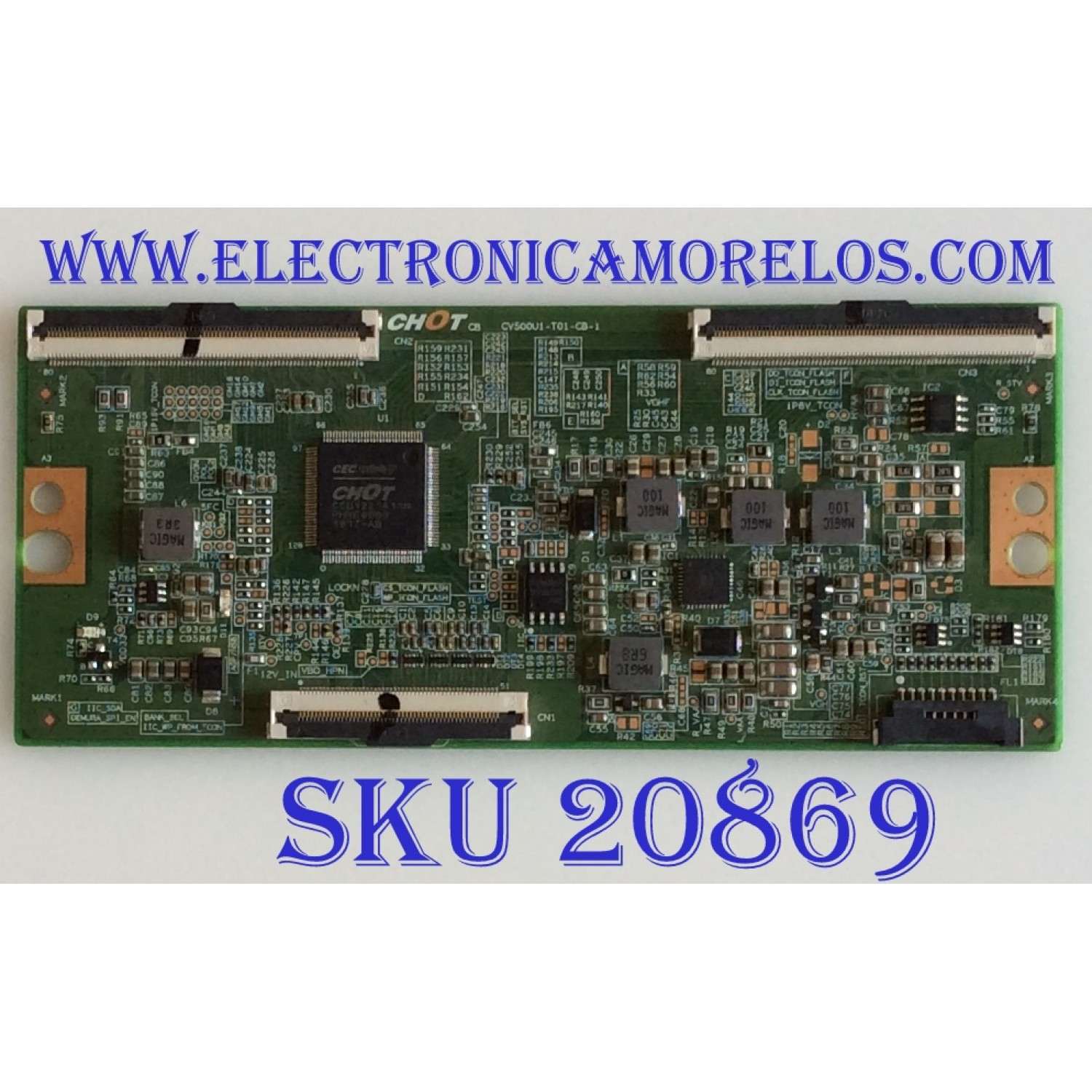 T-CON ELEMENT / VIZIO / HISENSE / SHARP / CV500U1-T01-CB-1 / C160004SS2007-02 / E3CCBB0000010T / MODELOS E4STA5017 H8C8M / E4STA5017 K8C8M / D50-F1 LTDHWRMU / D50-F1 LTQHWRMU / 50R6E / LC-50Q7180U / ONA50UB19E05 / 50S425