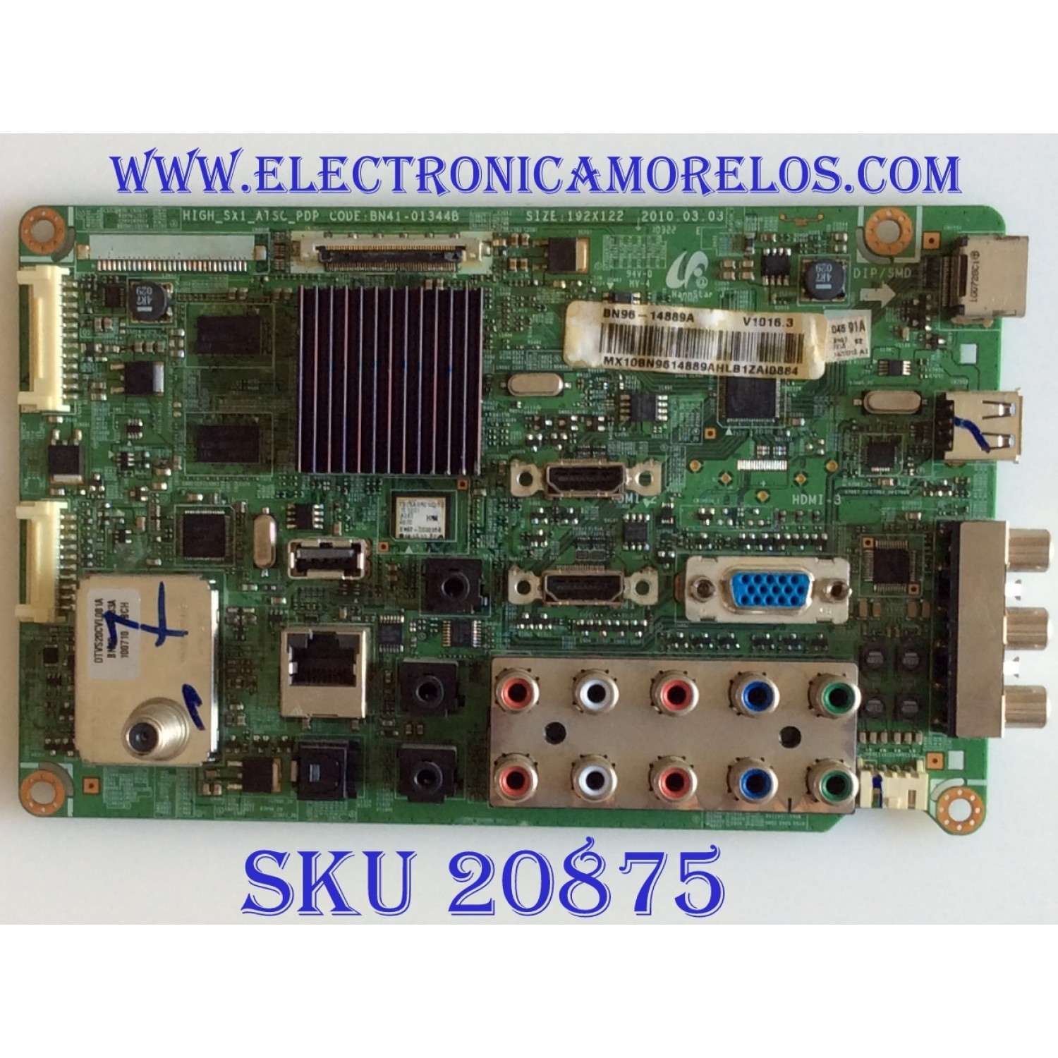 MAIN SAMSUNG / BN96-14889A / BN41-01344B / PANEL S58FH-YB05 / MODELO PN58C500G2FXZA UY01