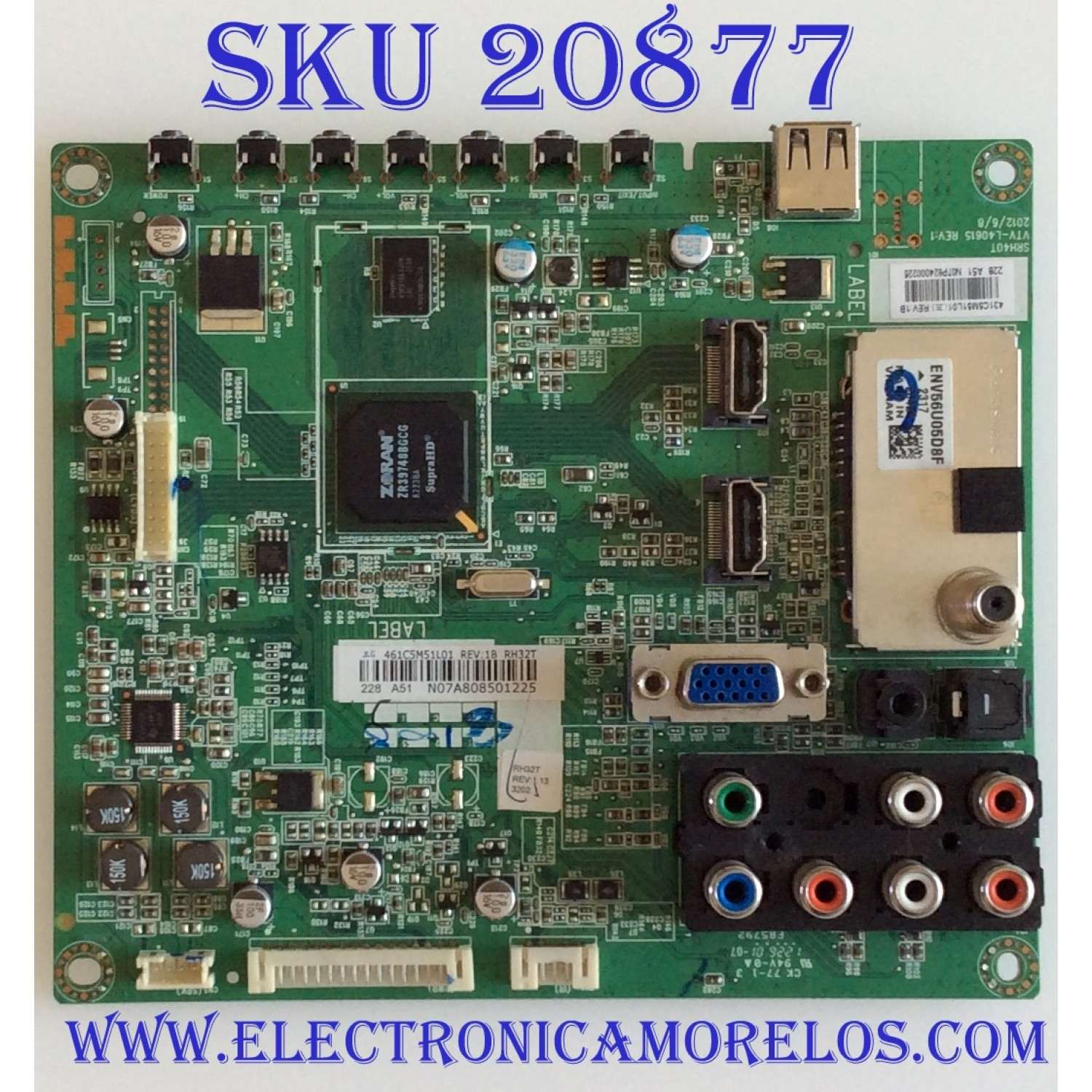 MAIN TOSHIBA / 461C5M51L01 / 431C5M51L01 / SRH40T / VTV-L40615 / PANEL LTA320AP33 / MODELO 32L2200U