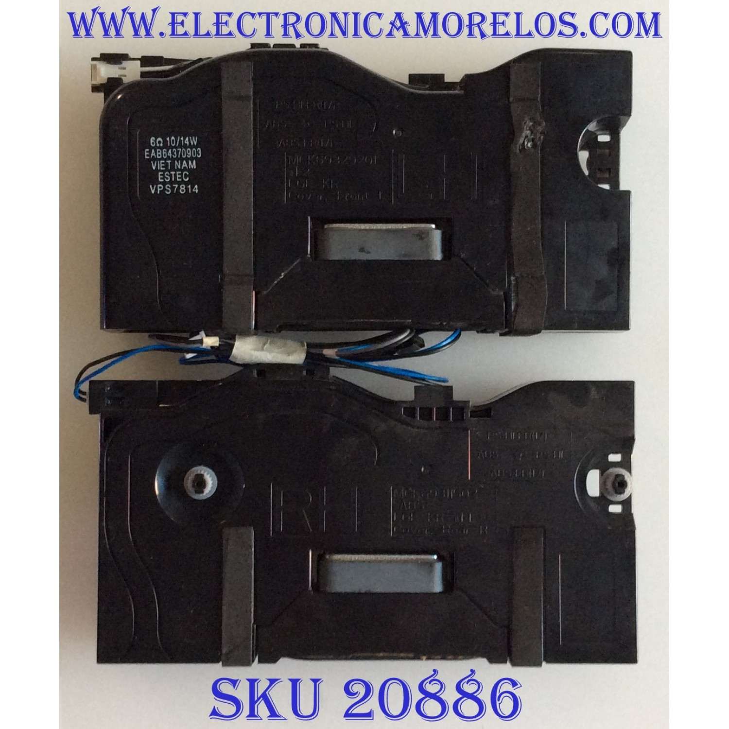 KIT DE BOCINAS PARA TV LG / EAB64370903 / EAB64370904 / MCK69329201 / MCK69311501 / MODELO 43MU79-B