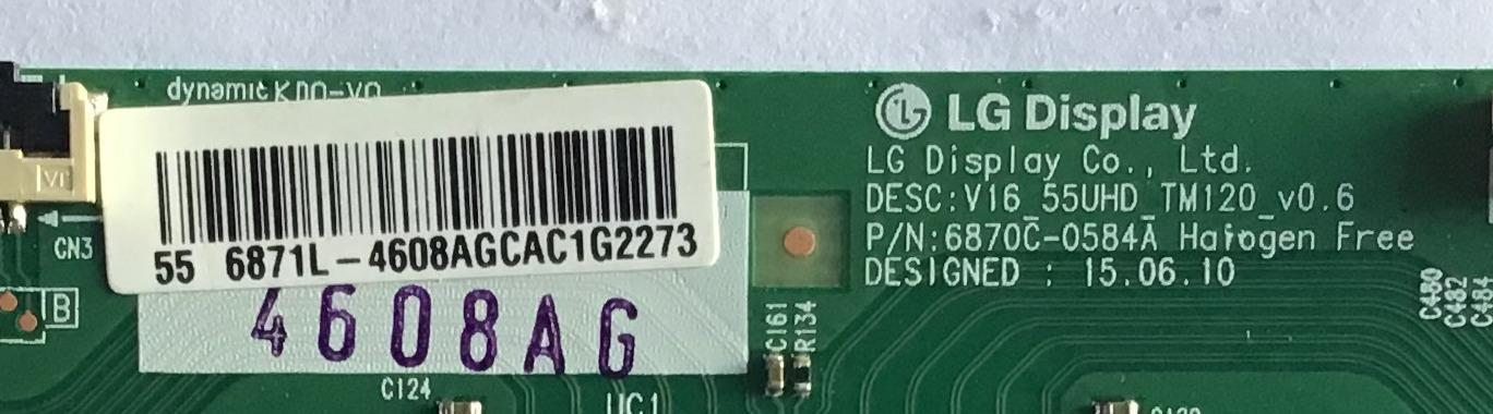 T-CON PARA TV PHILIPS / NUMERO DE PARTE 4608A / 6871L-4608A / 6870C-0584A / V16_55UHD_TM120_V0.6 / PANEL U5DRGXH / MODELOS 55PFL5602/F7 A DS7 / 55PFL5602/F7 DS3 / 55PFL5402/F7A DS9 / 55PFL5402/F7A DSC / 55PFL5402/F7 DS7 / 55PFL5703/F7 DS4 / 55PFL5402/F2 - Imagen 2