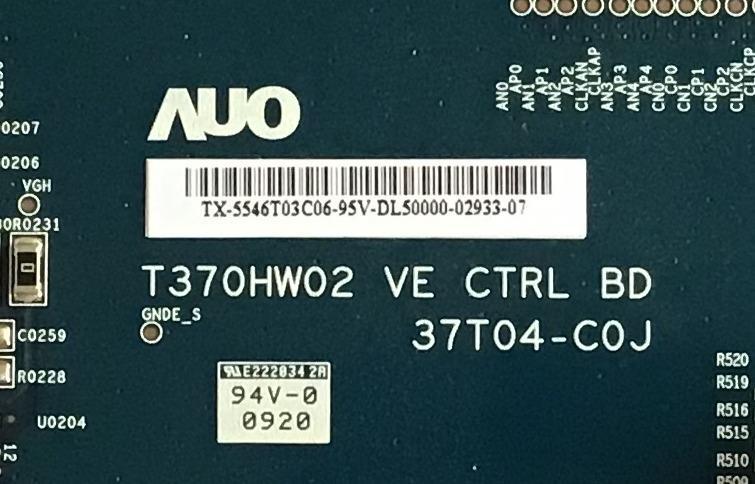 T-CON SAMSUNG / 55.46T03.C06 / T370HW02 VE / 37T04-C0J / PANEL T460HW03 V.5 / MODELOS LN46B610A5FXZA / LN46B630N1FXZA / SUSTITUTAS 55.46T03.C16 / 55.46T03.C18 / BN81-02369A / 55.31T06.C05 / 55.46T03.C11 / 55.37T05.C02 / BN81-02346A - Imagen 2