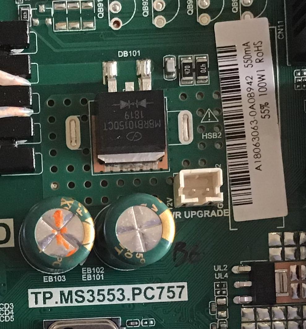 MAIN FUENTE (COMBO) HAIER / A18063063 / TP.MS3553.PC757 / T201805060A / V500DJ6-QE1 / 8142127352120 / PANEL CN500XB0313 / MODELO 50H2500 - Imagen 3