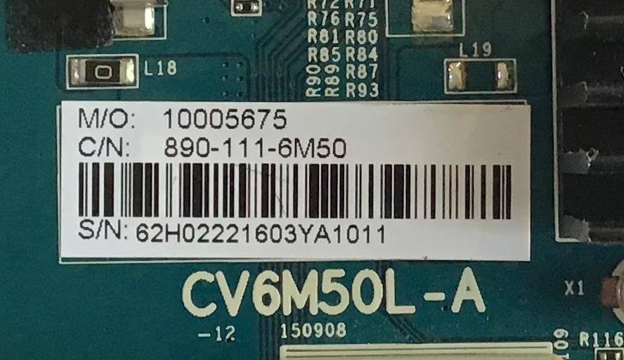 TARJETA INTERFACE KENMORE / 890-111-6M50 / CV6M50L-A / SY16118 / CV6M50L-A-12 / MODELO 348.71397610 / MODELO DE 55'' - Imagen 3