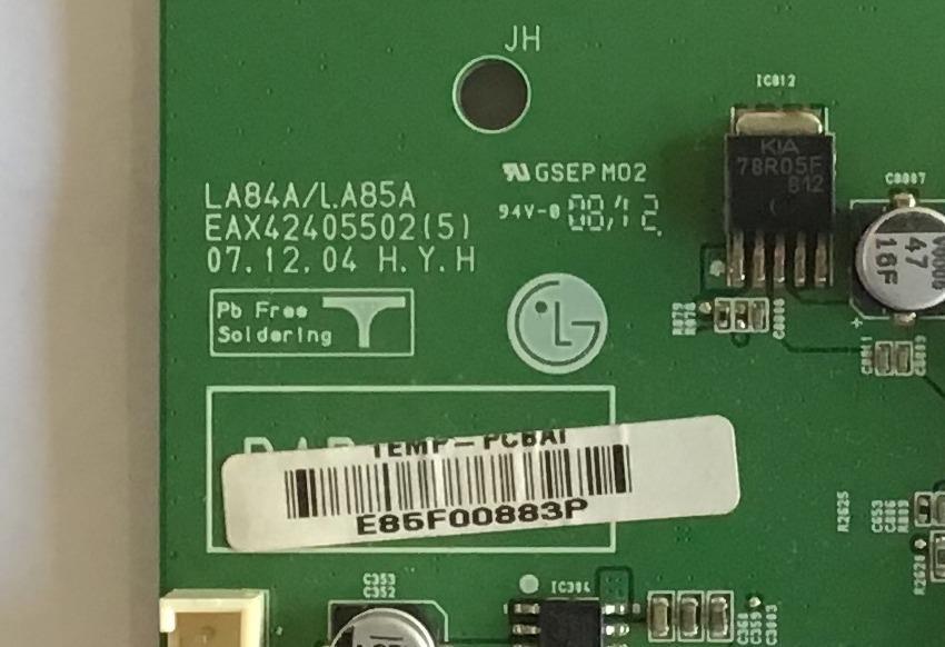 MAIN LG / AGF37018802 / EAX42405502(5) / EBU49009402 / EAX42405502(11) / PANEL V420H1-L12 REV.C1 / MODELO 42LG50-UA.BUSHLJM - Imagen 2