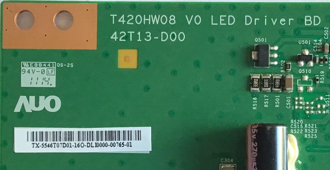 LED DRIVER PROSCAN / SEIKI / ELEMENT / 55.46T07.D01 / 5546T07D01 / T420HW08 / 42T13-D00 / PANEL T460HW04 V.8 / MODELOS PLED4616A / SE461TS / ELEFC463JA - Imagen 2