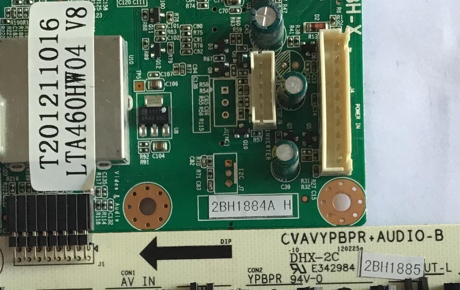 MAIN PROSCAN / T201211016 / CV318H-X / CNC111911014B620 / PANEL'S T460HW04 V.8 / LTA460HW04 V.8 / MODELO PLED4616A - Imagen 2