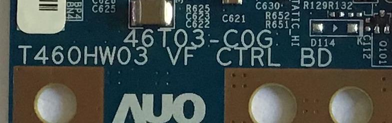 T-CON PROSCAN / 55.46T04.C40 / T460HW03 VF / 46T03-C0G / PANEL T460HW04 V.8  / MODELO PLED4616A - Imagen 3