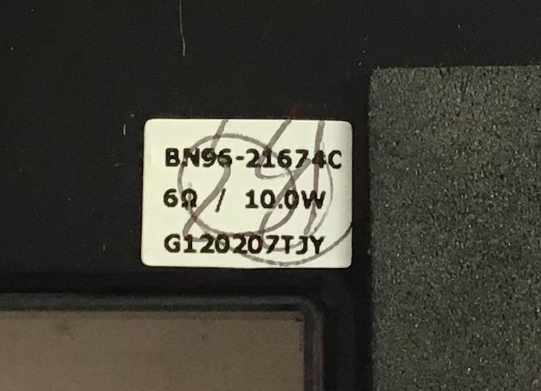 BOCINAS PARA TV SAMSUNG / BN96-21674C / G120207TJY / PANEL LTJ550HW08-V / MODELO UN55ES6500FXZA  - Imagen 2