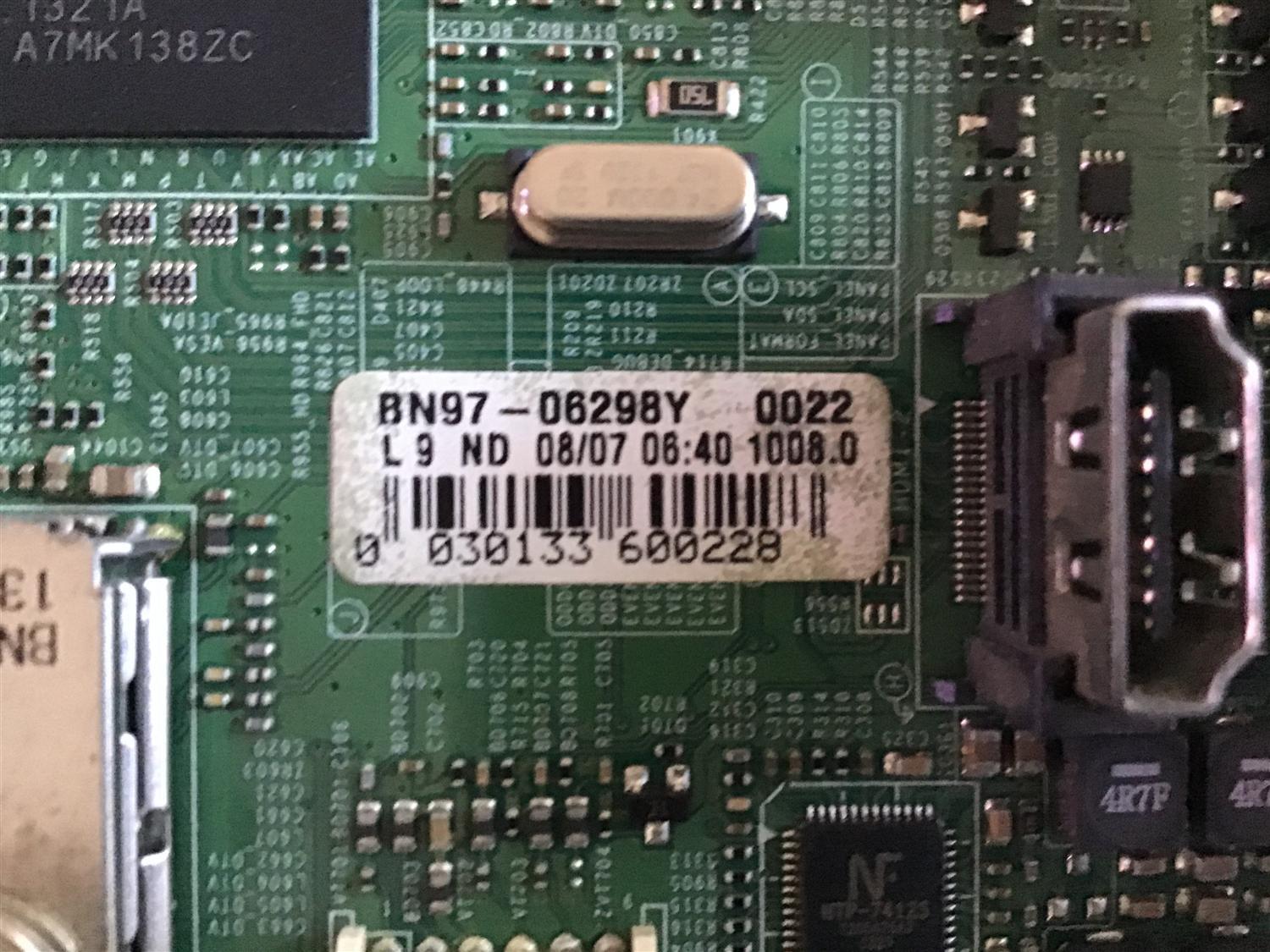 MAIN SAMSUNG / BN94-06711E / BN41-02046A / BN97-06298Y / PANEL CY-DF390BGMV1H / MODELO UN39FH5000FXZA PF03 / PARTE SUSTITUTA BN94-06778C - Imagen 2